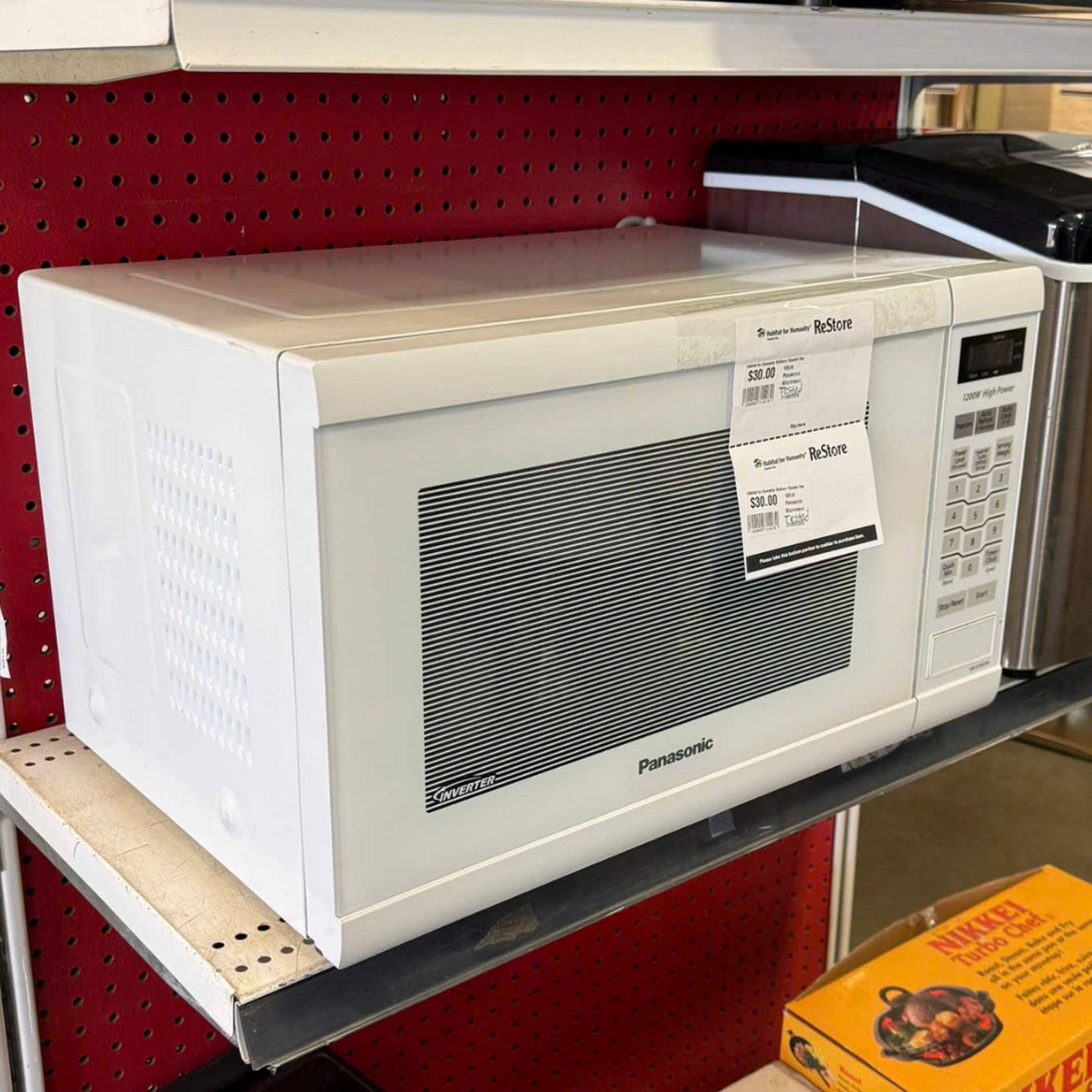 White Panasonic Microwave