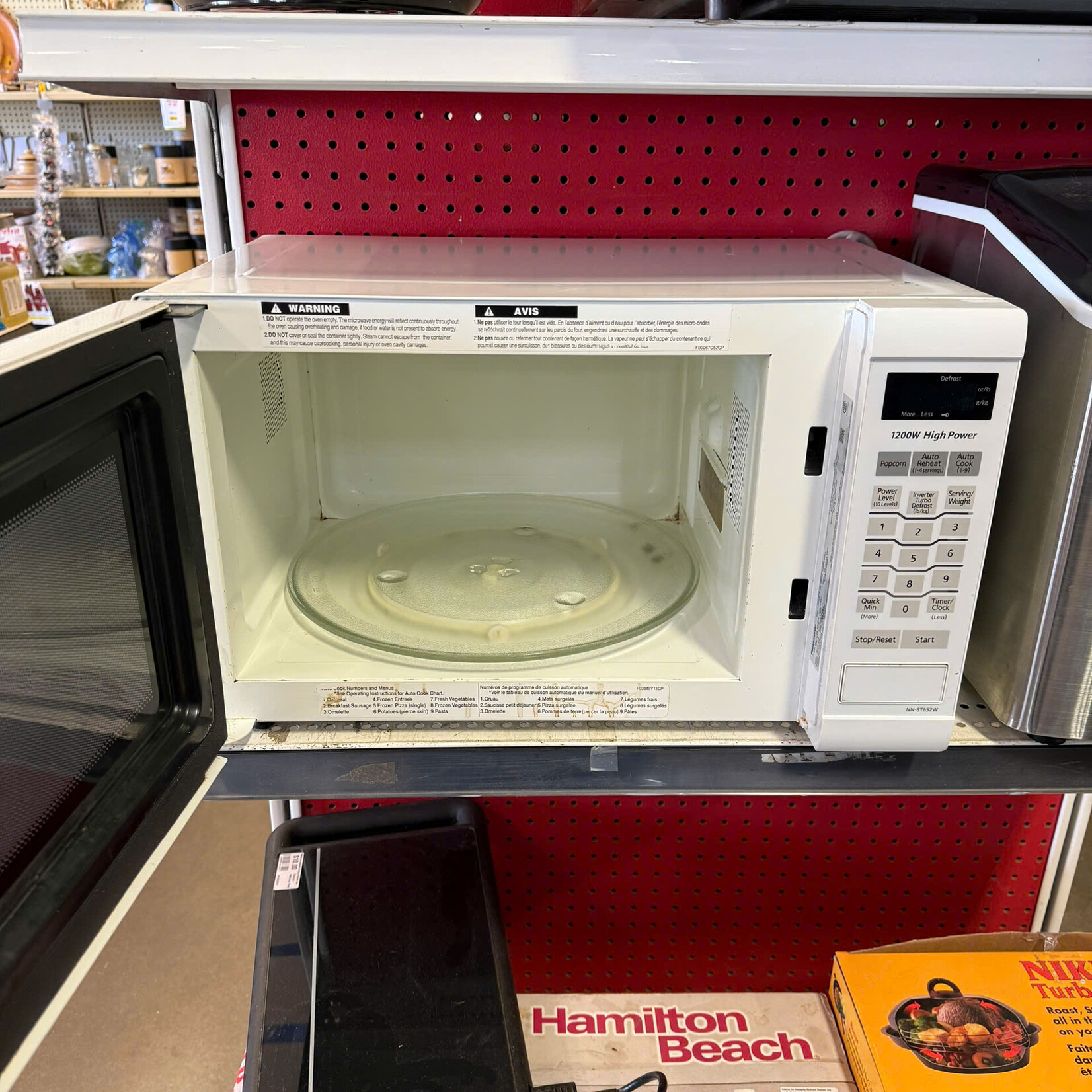 White Panasonic Microwave