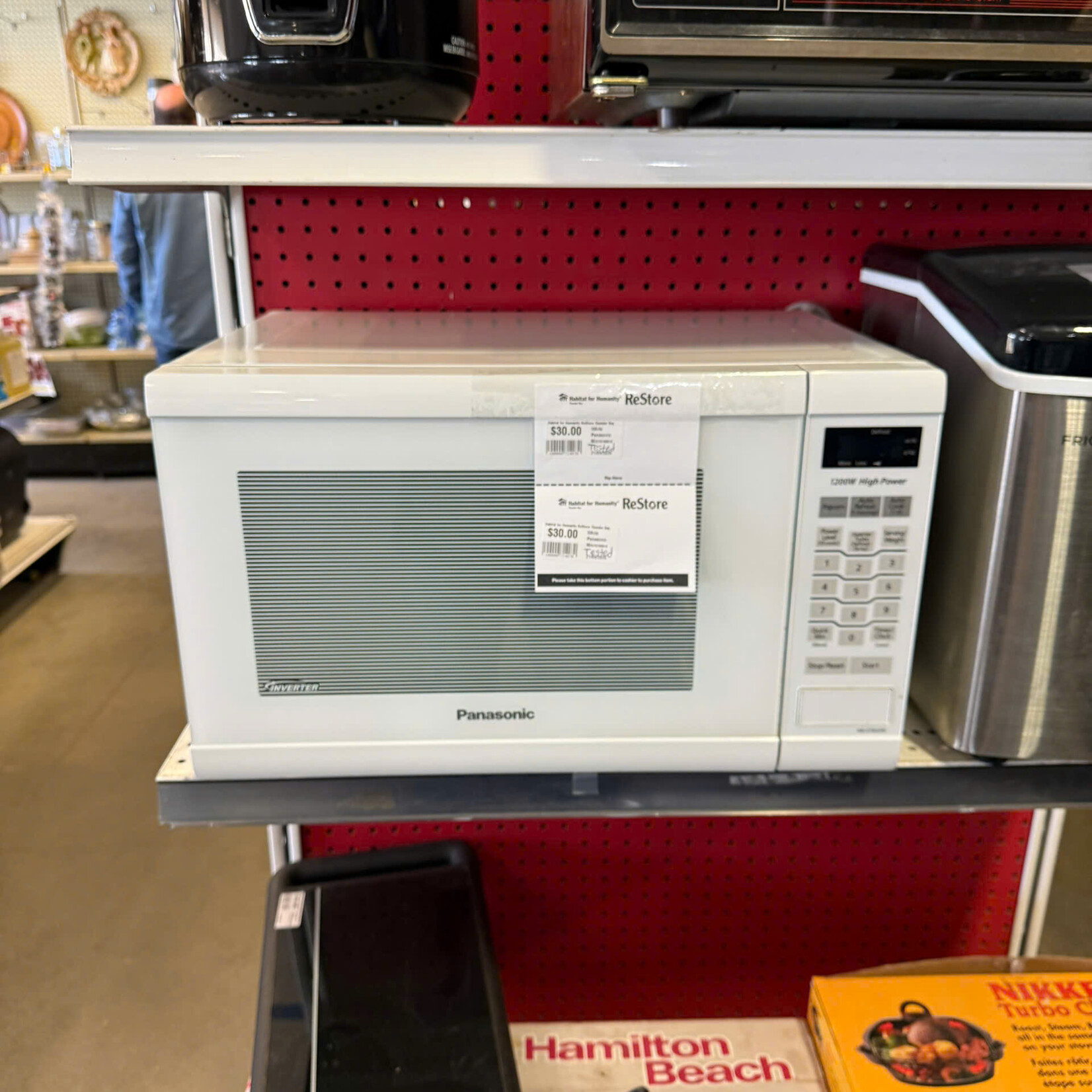 White Panasonic Microwave