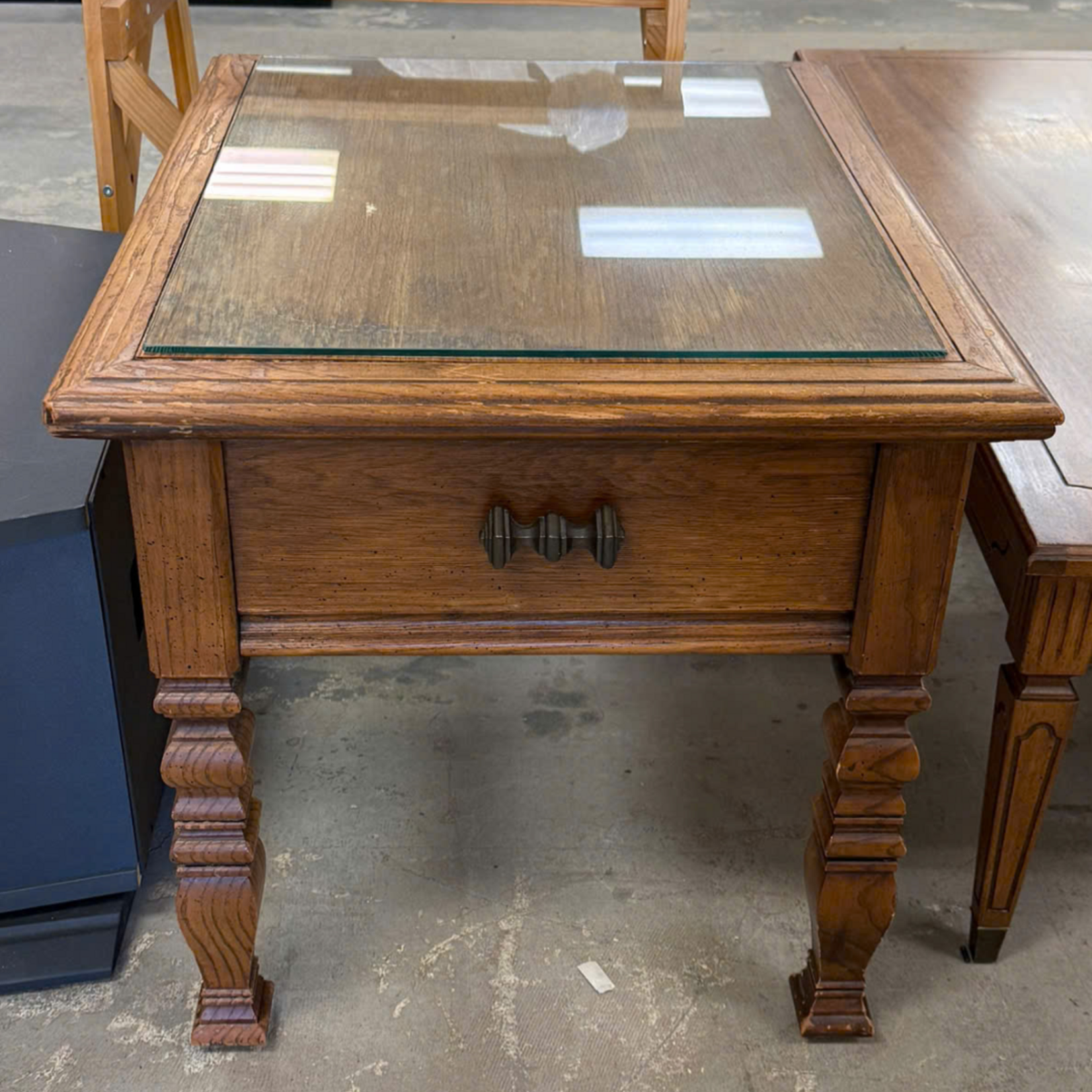 Rectangle Table with Glass Top