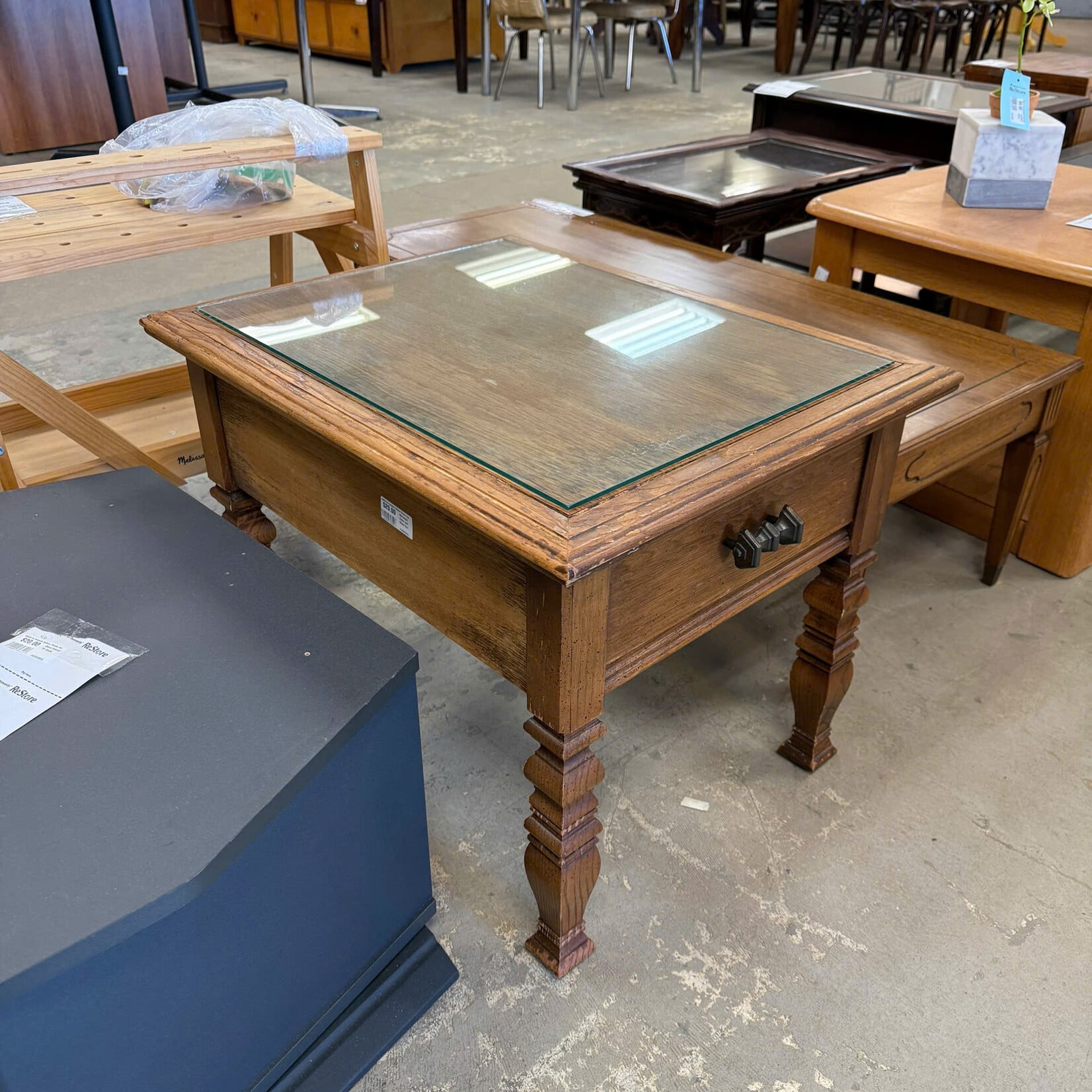 Rectangle Table with Glass Top