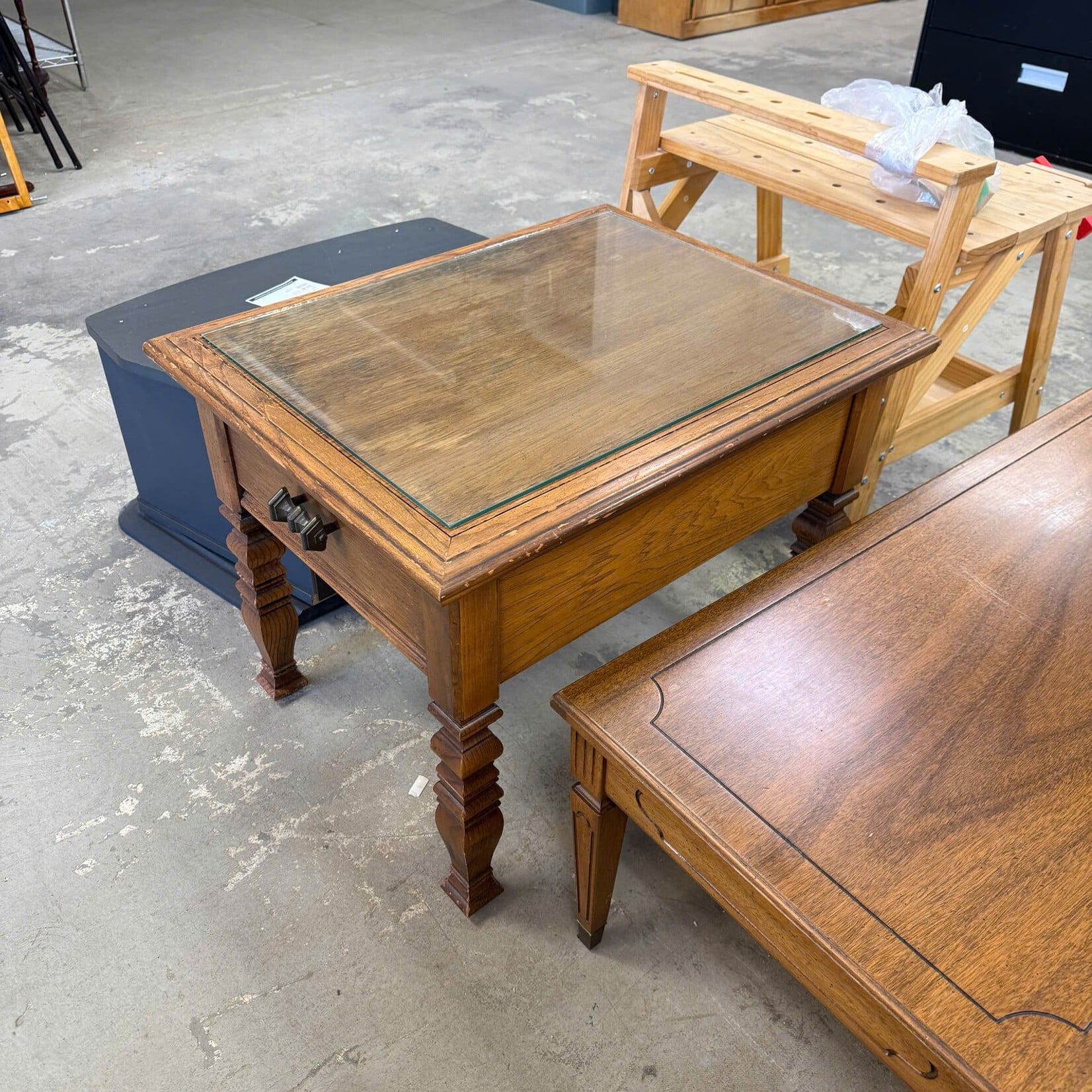 Rectangle Table with Glass Top