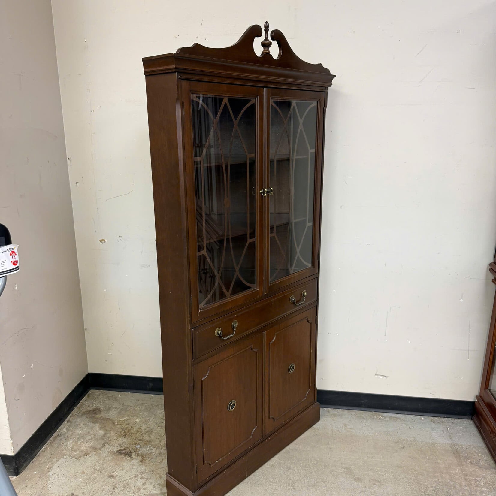 Corner Antique China Cabinet