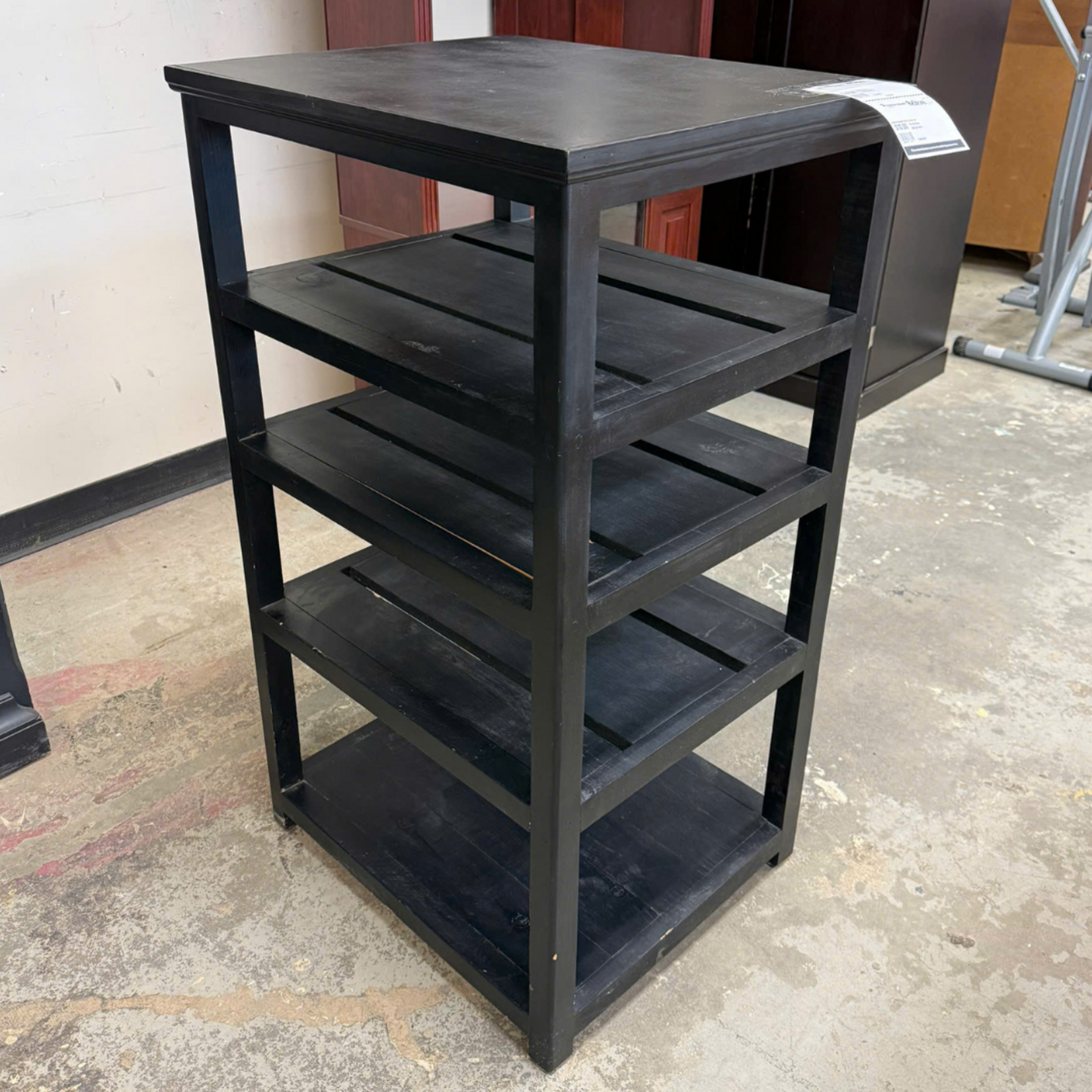 5-tier Black Wooden Shelf