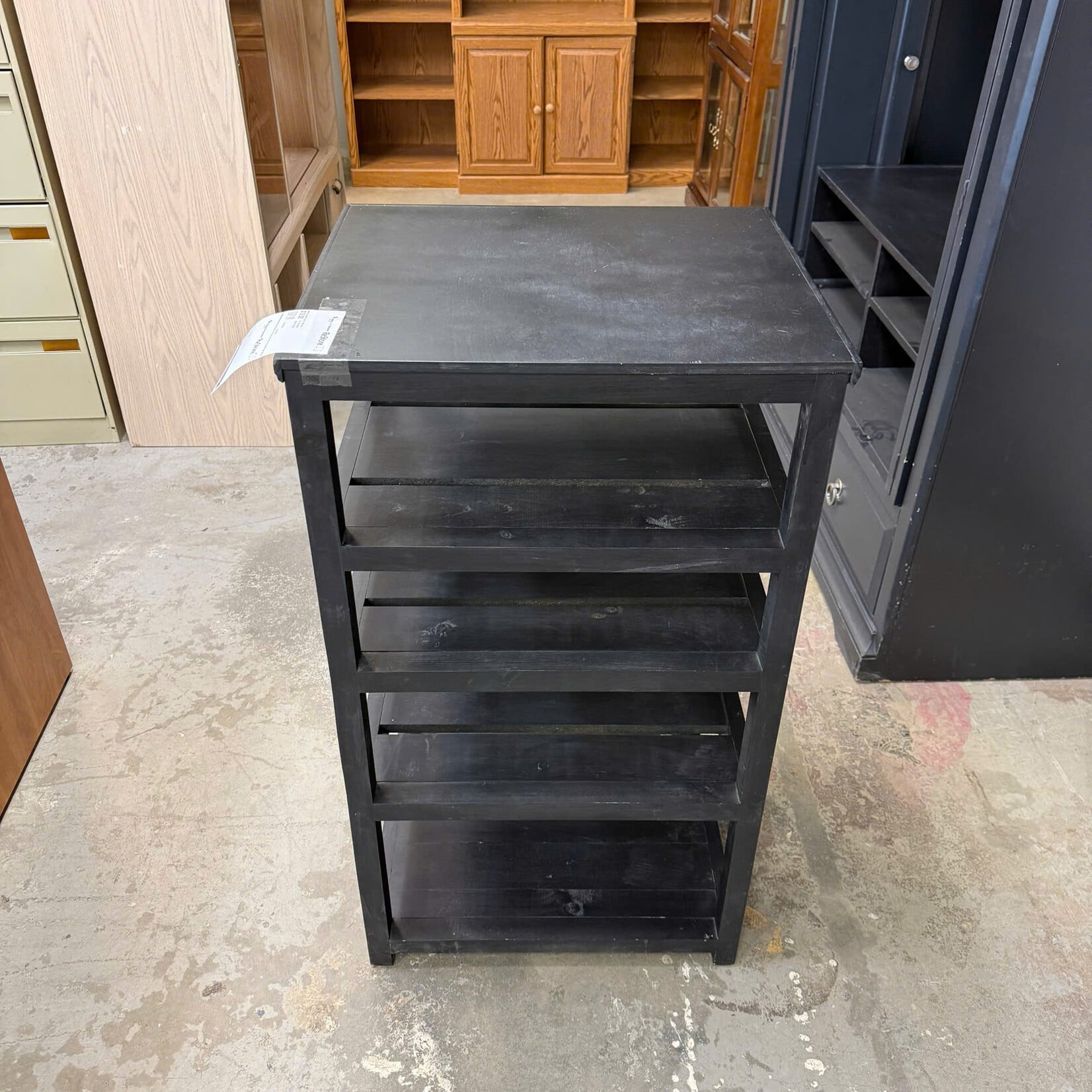 5-tier Black Wooden Shelf