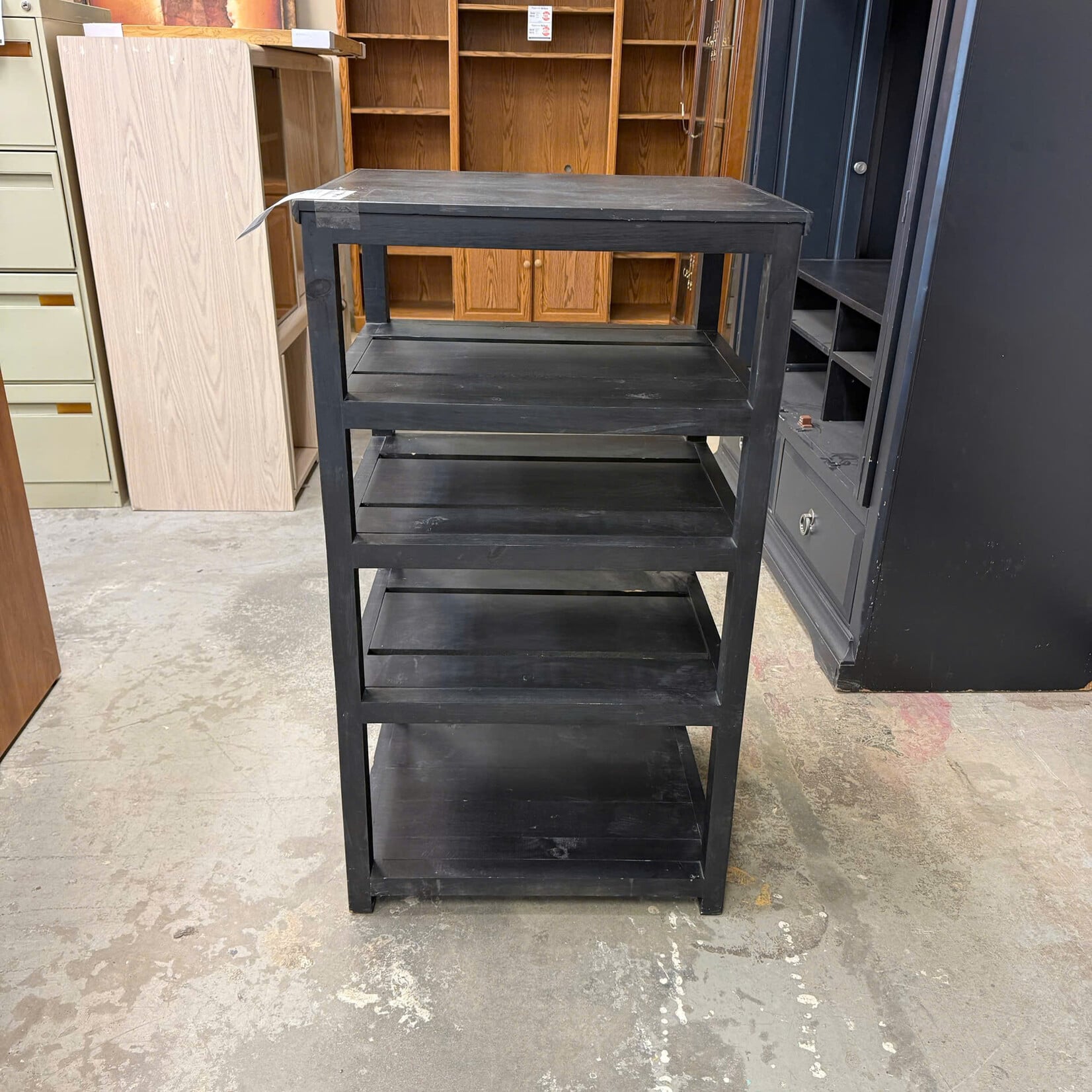 5-tier Black Wooden Shelf
