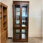 Tall Glass Cabinet with Shelves