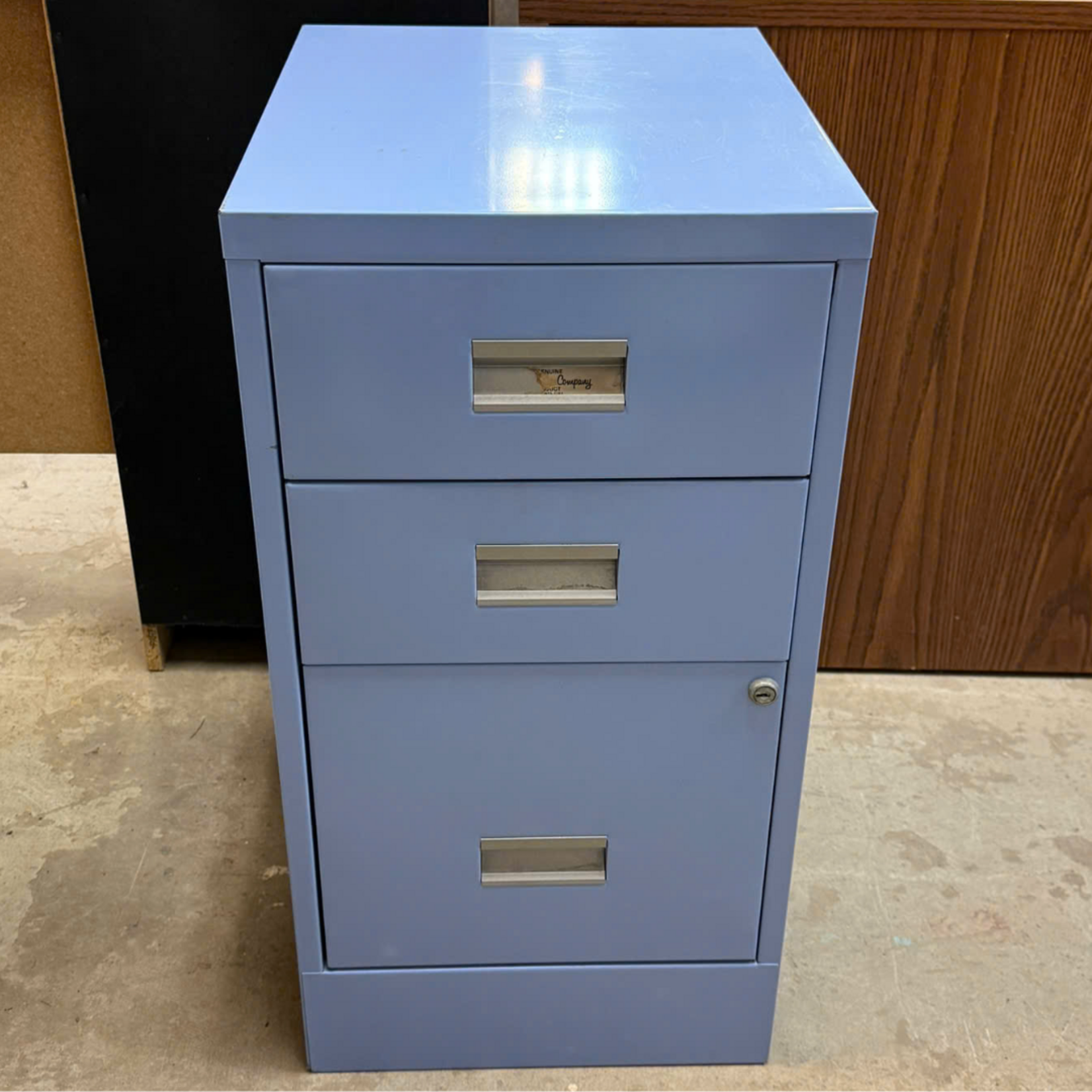 3 Drawers Blue Filing Cabinet