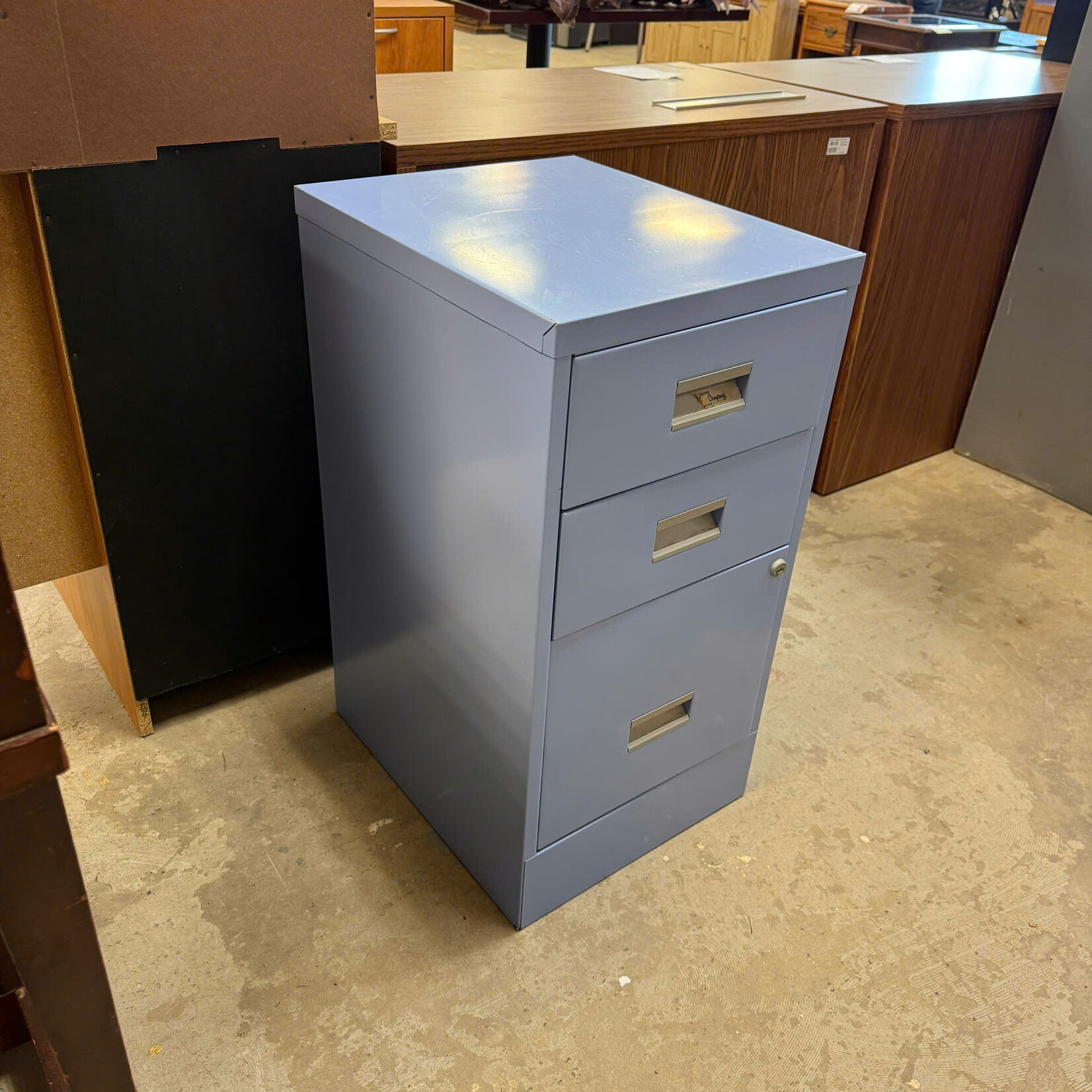 3 Drawers Blue Filing Cabinet