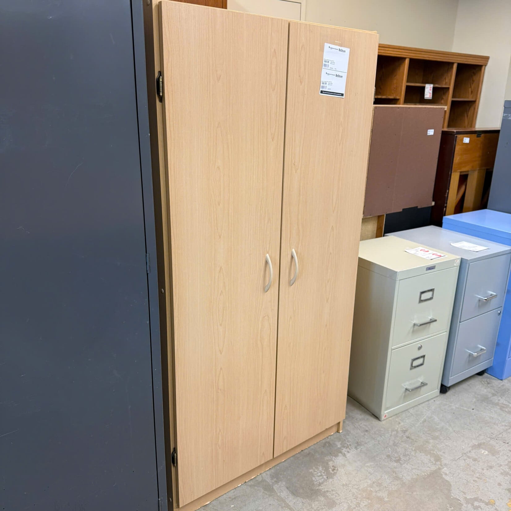 Wooden Beige Shelving Unit