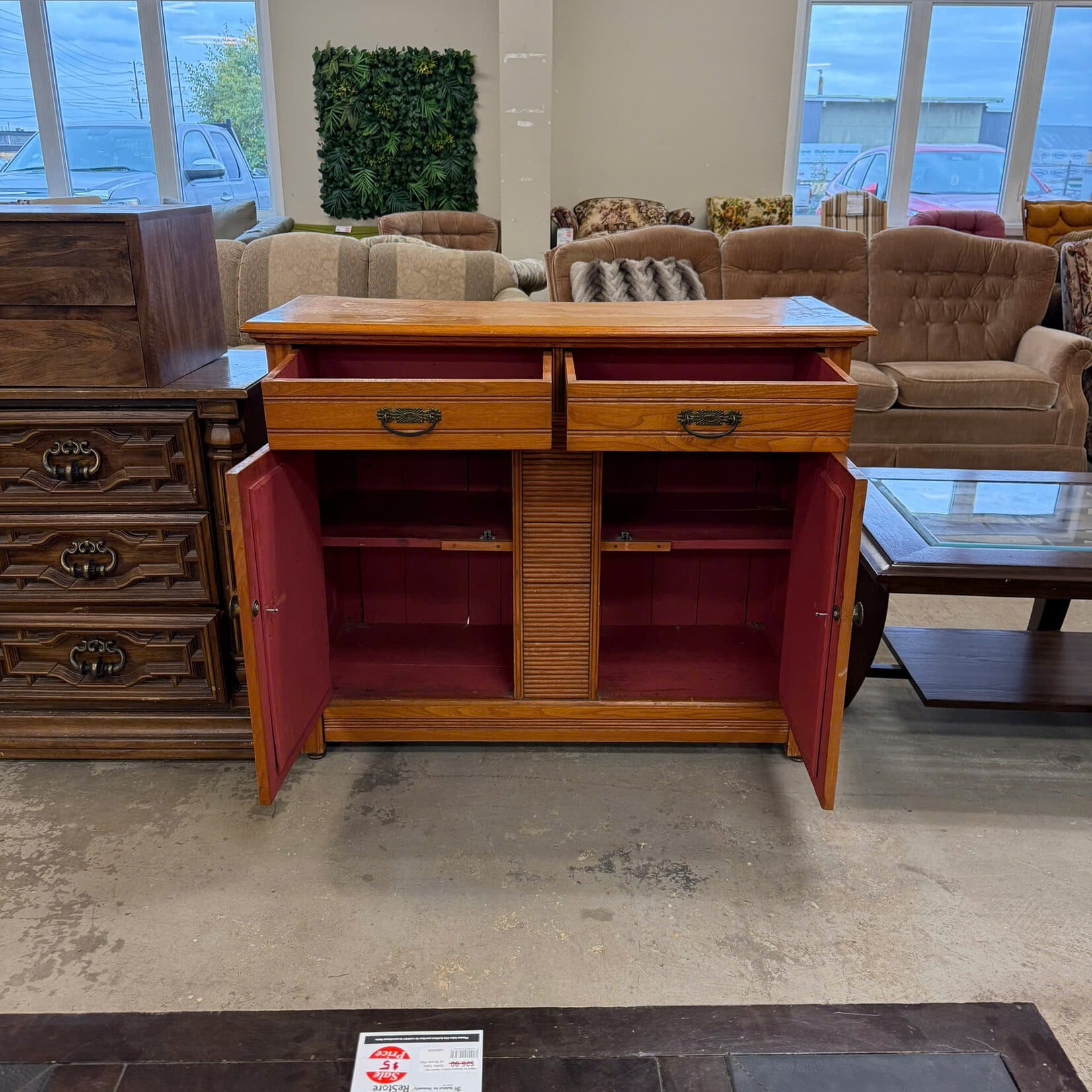 2 Drawers 2 Doors Hutch