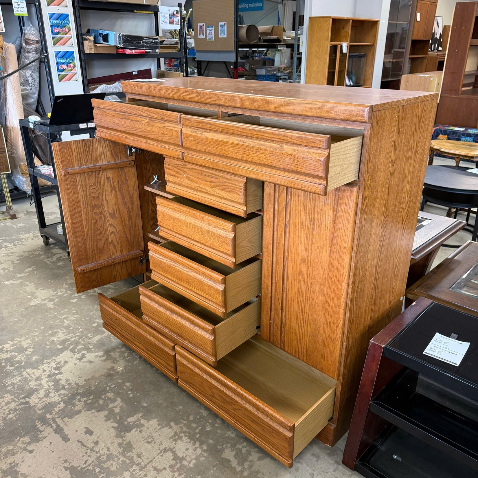 8Drawer-2Cabinet Dresser