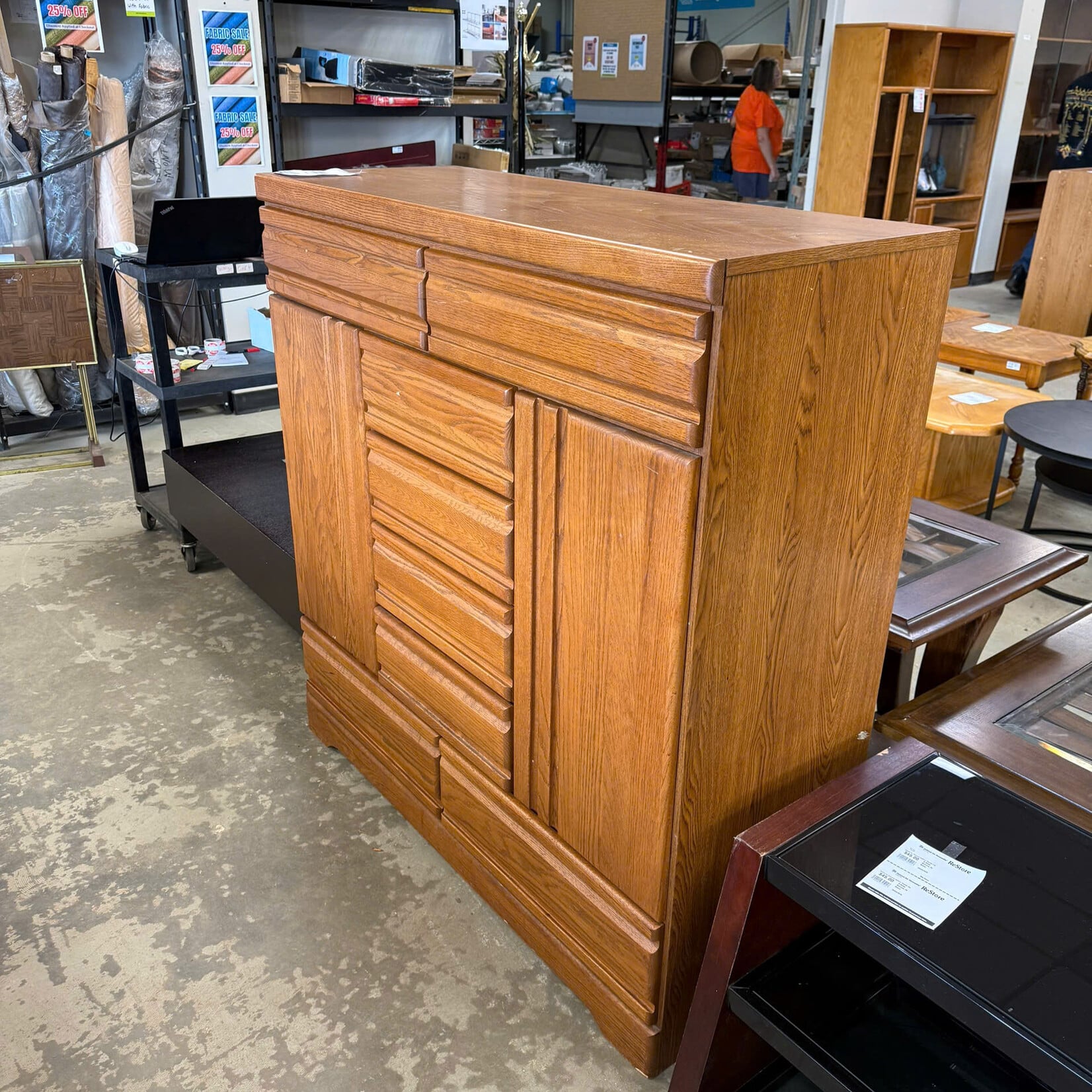 8Drawer-2Cabinet Dresser