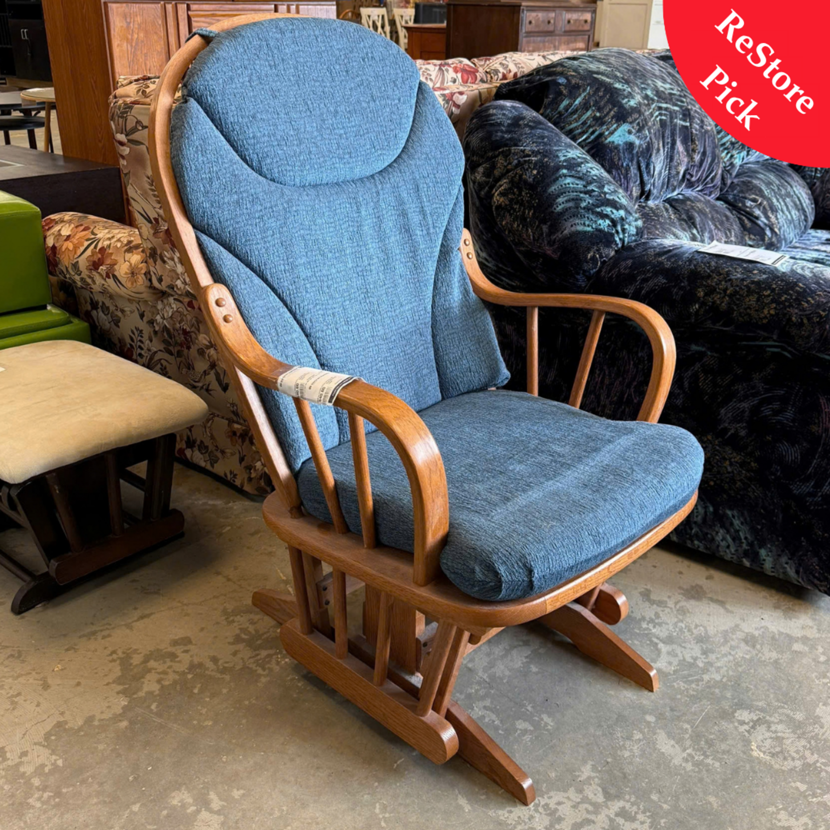 Blue Rocking Chair