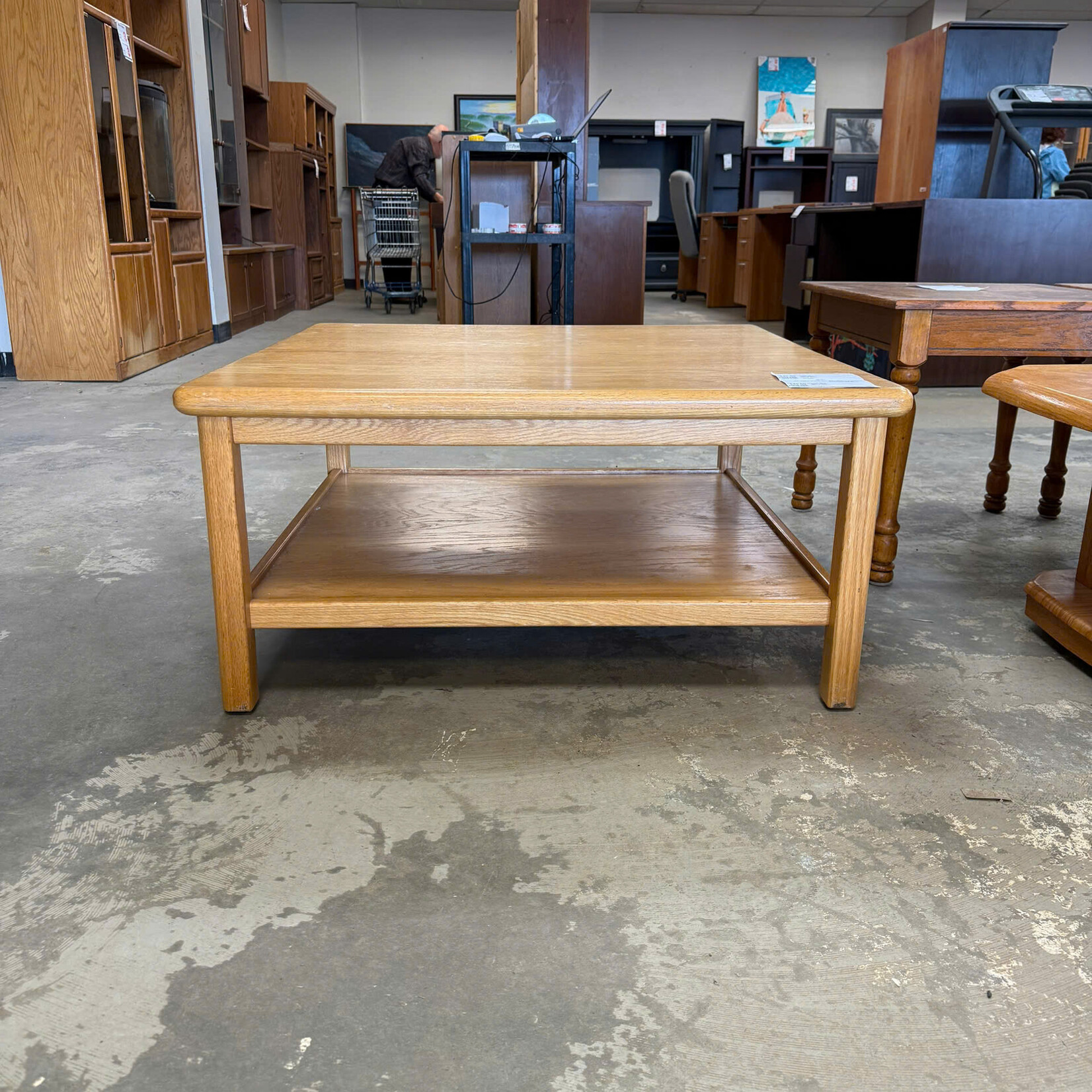 Square Coffee Table Lower Storage shelf