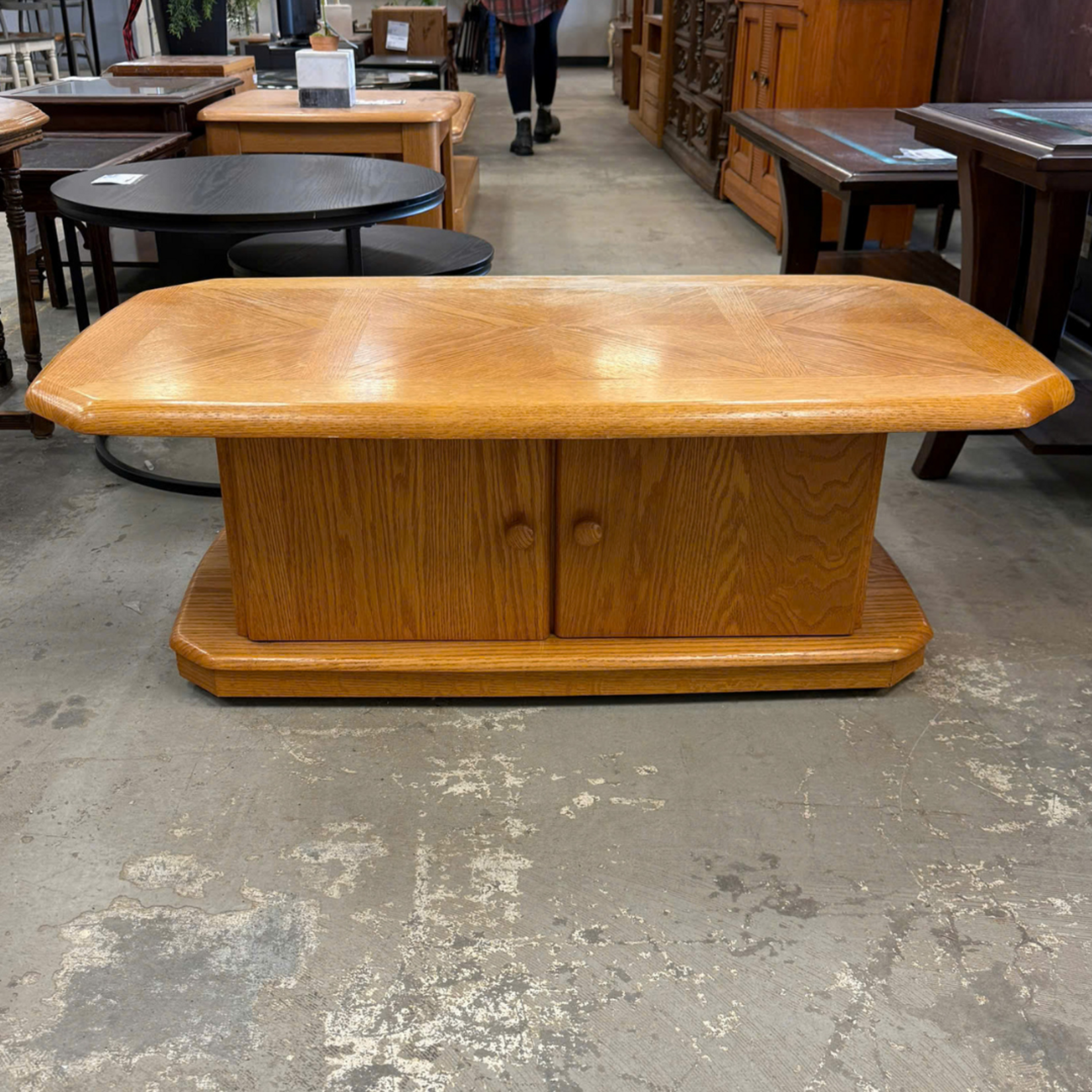 Wooden Coffee Table on Wheels