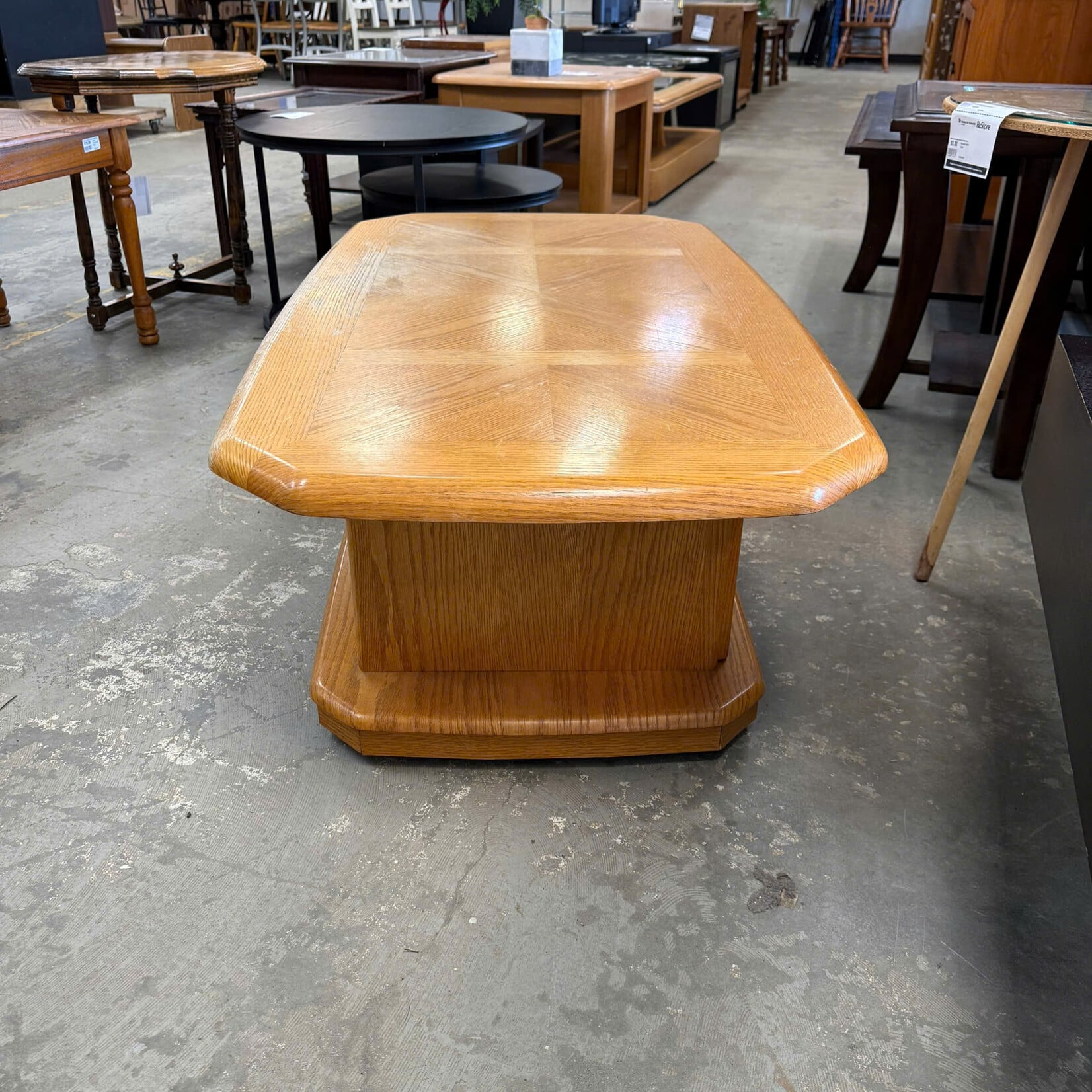 Wooden Coffee Table on Wheels