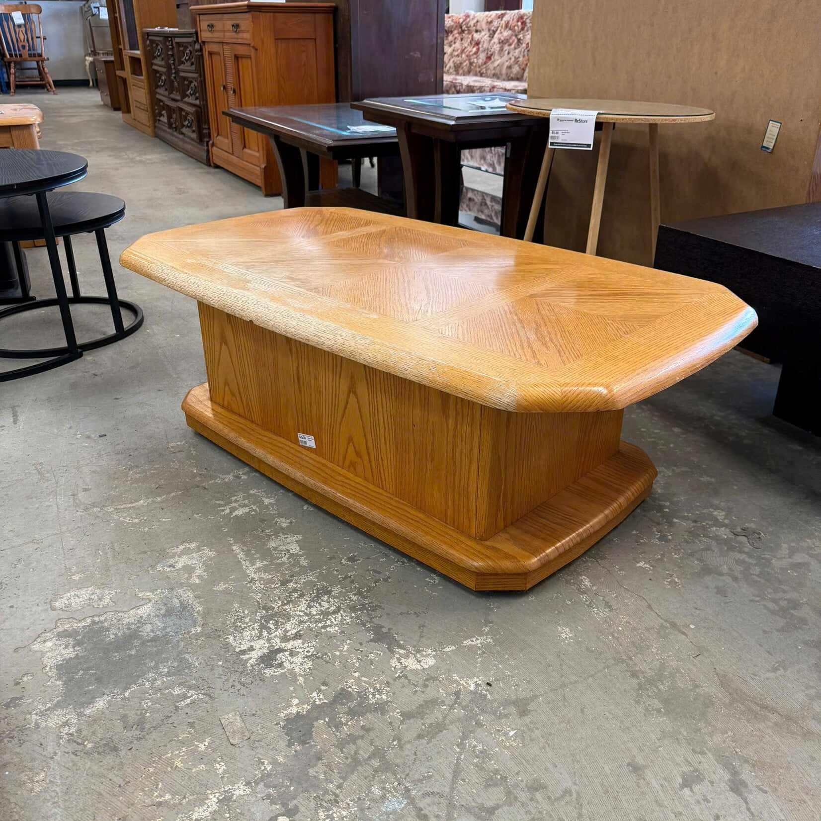 Wooden Coffee Table on Wheels