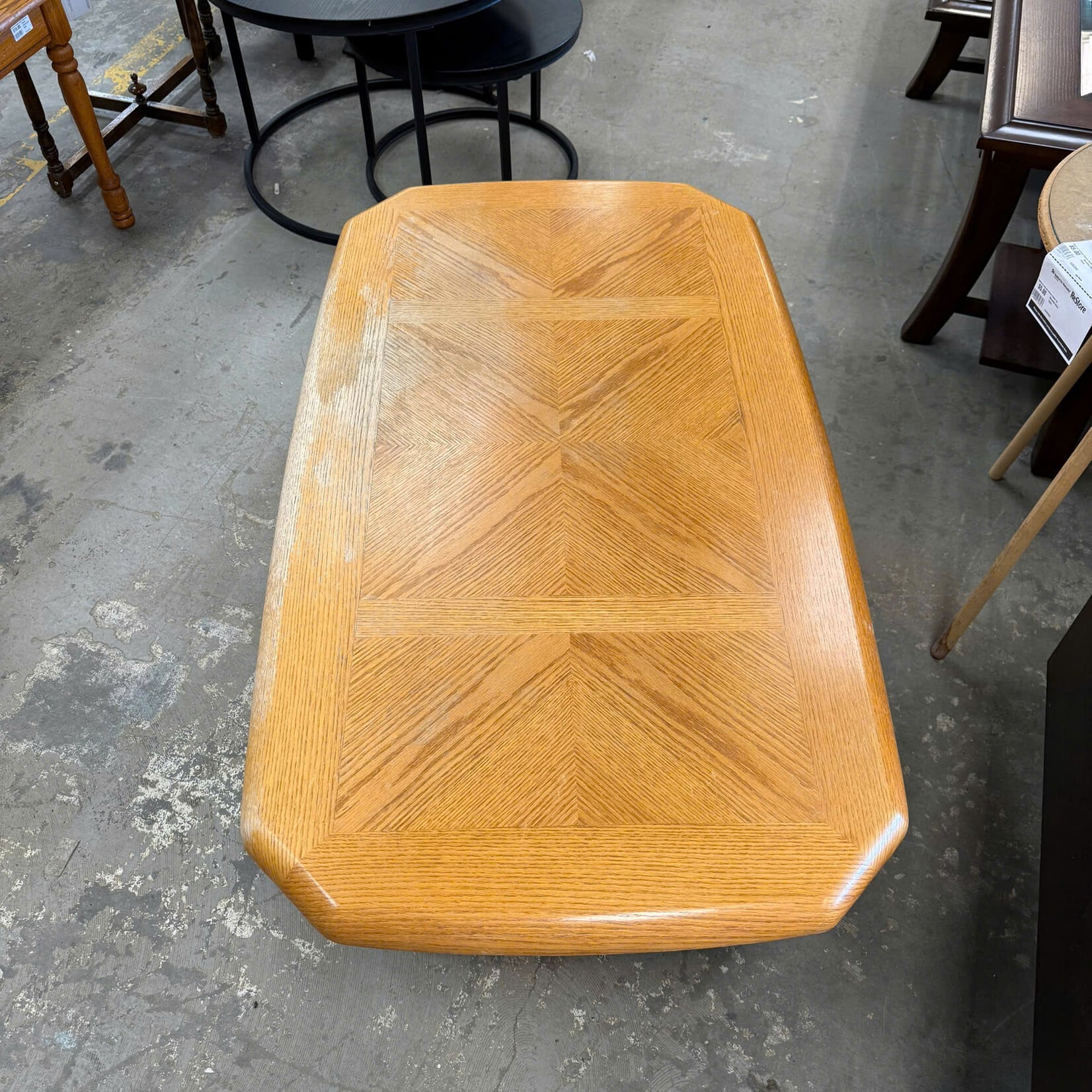 Wooden Coffee Table on Wheels