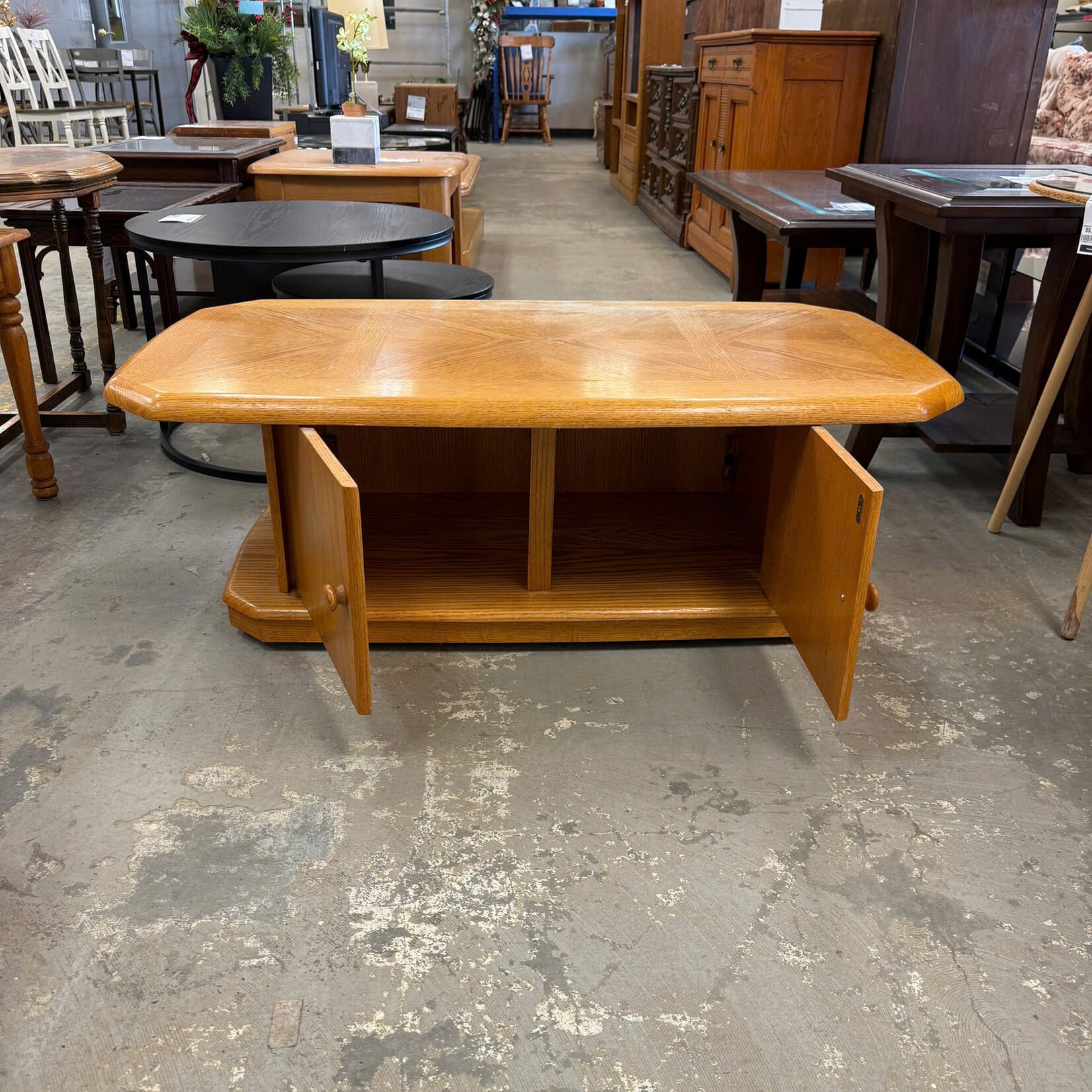 Wooden Coffee Table on Wheels
