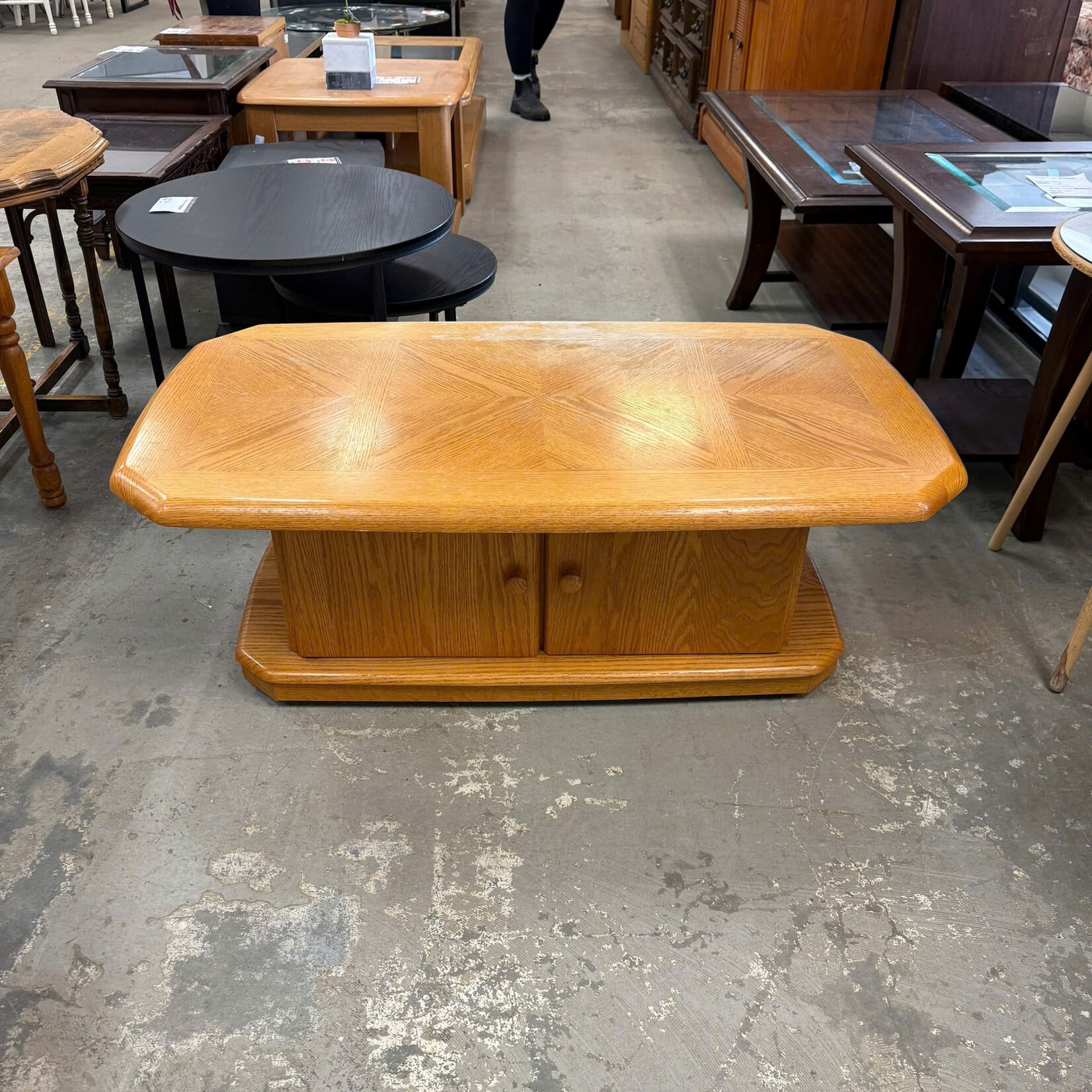 Wooden Coffee Table on Wheels
