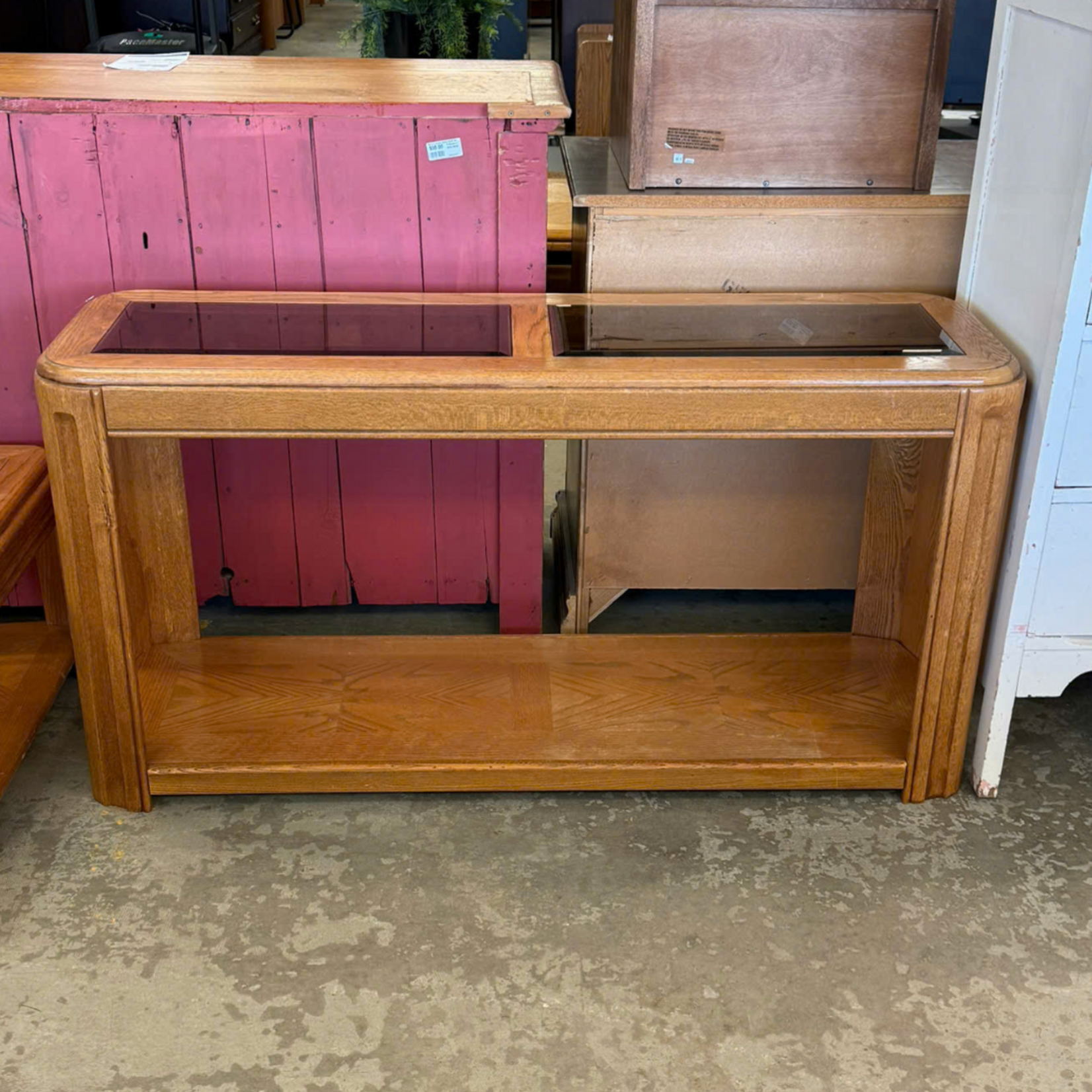 2 Glass Console Table