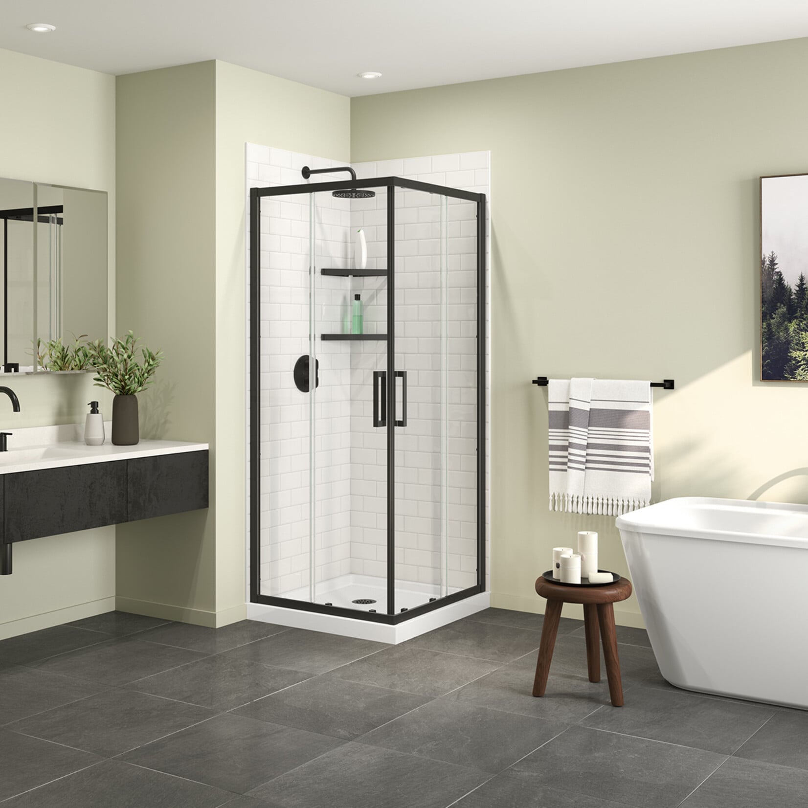 MAXX Scarlet 32LX32WX75H Shower Kit