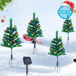 4 Packs Xmas Tree w Solar 80pcs Led