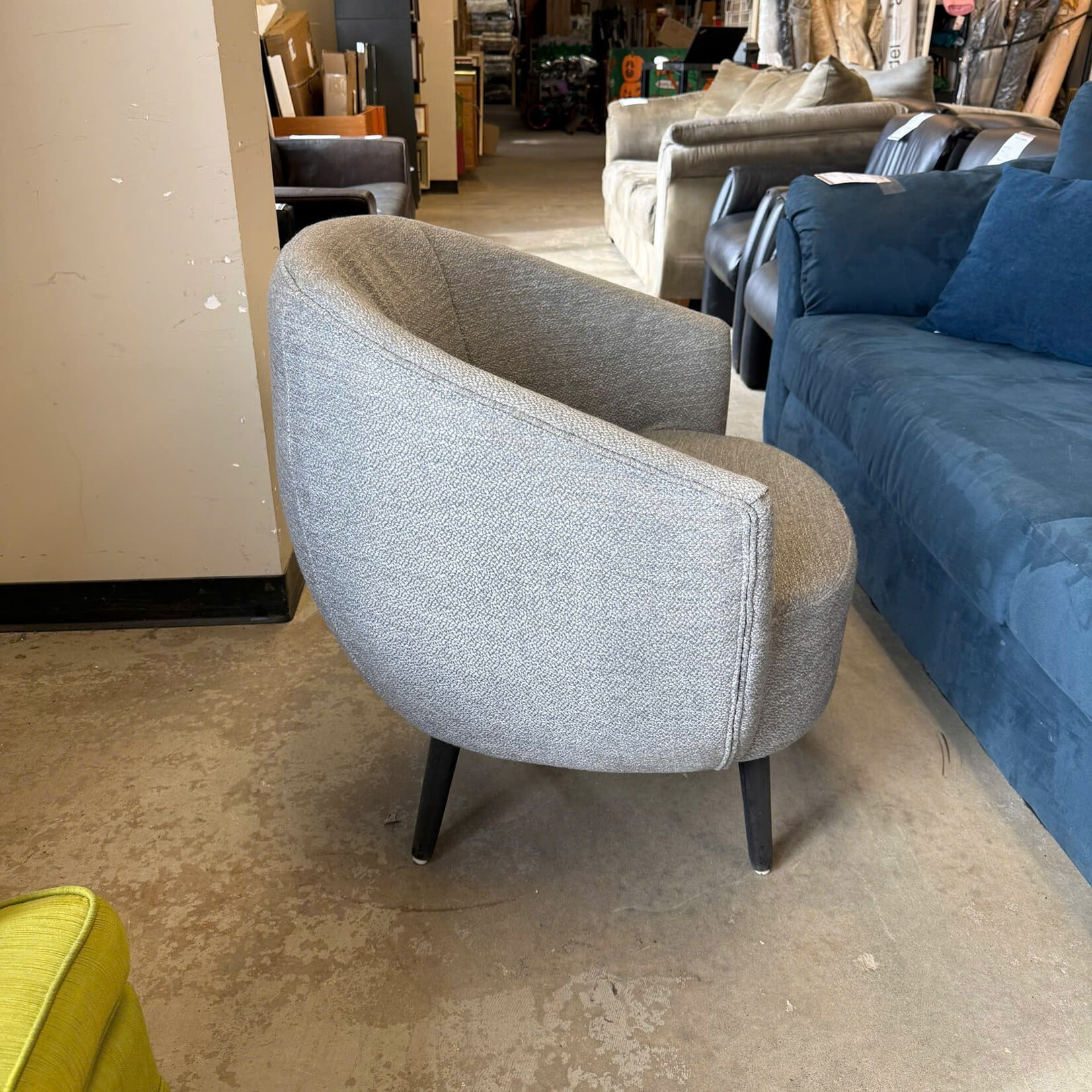 Grey Basket Chair