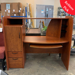 Wooden Computer Desk W/Hutch