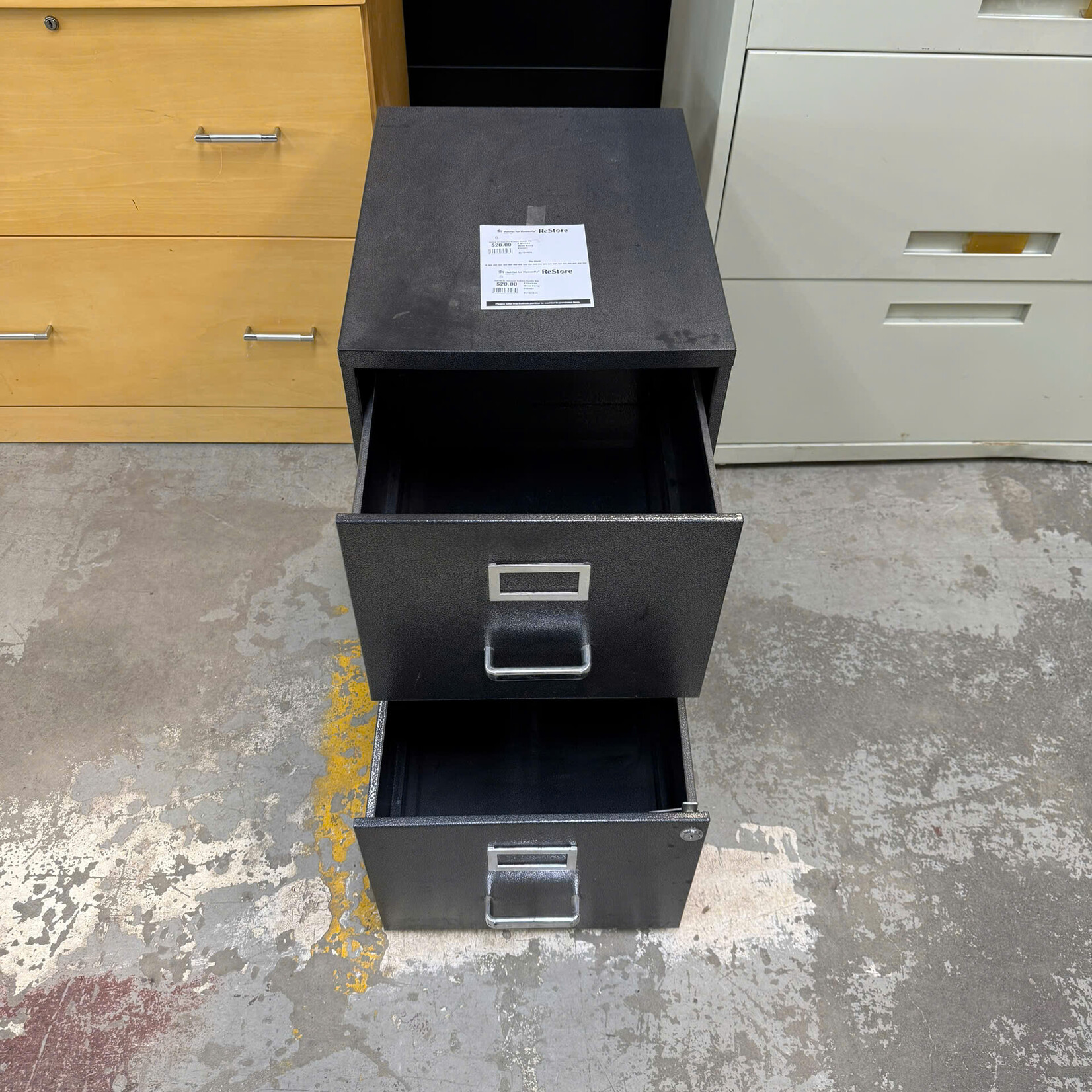 2 Shelves Metal Filing Cabinet