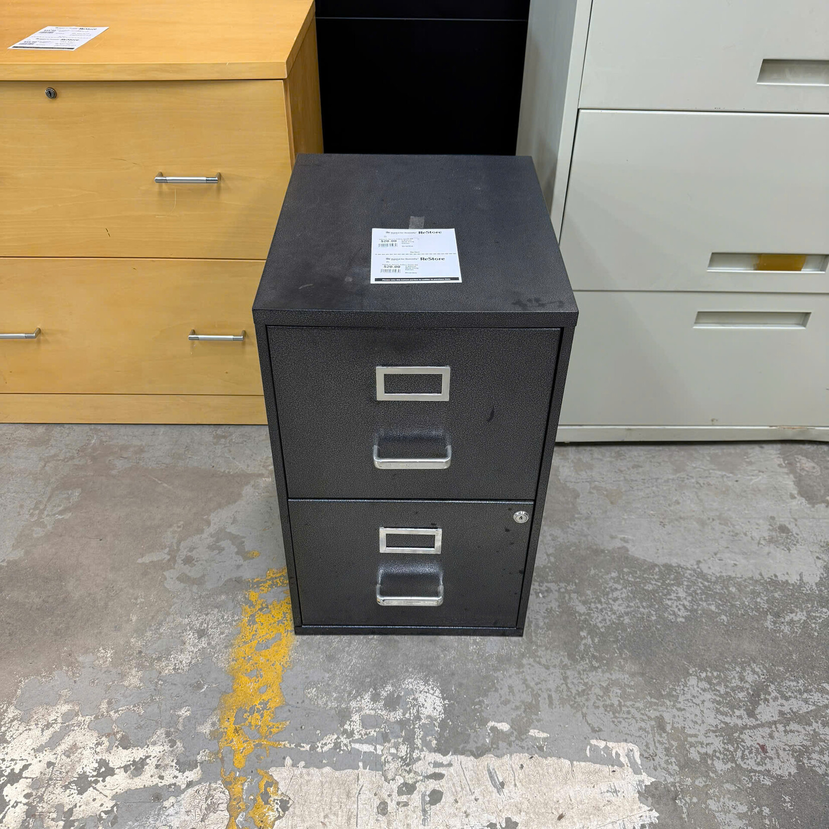 2 Shelves Metal Filing Cabinet