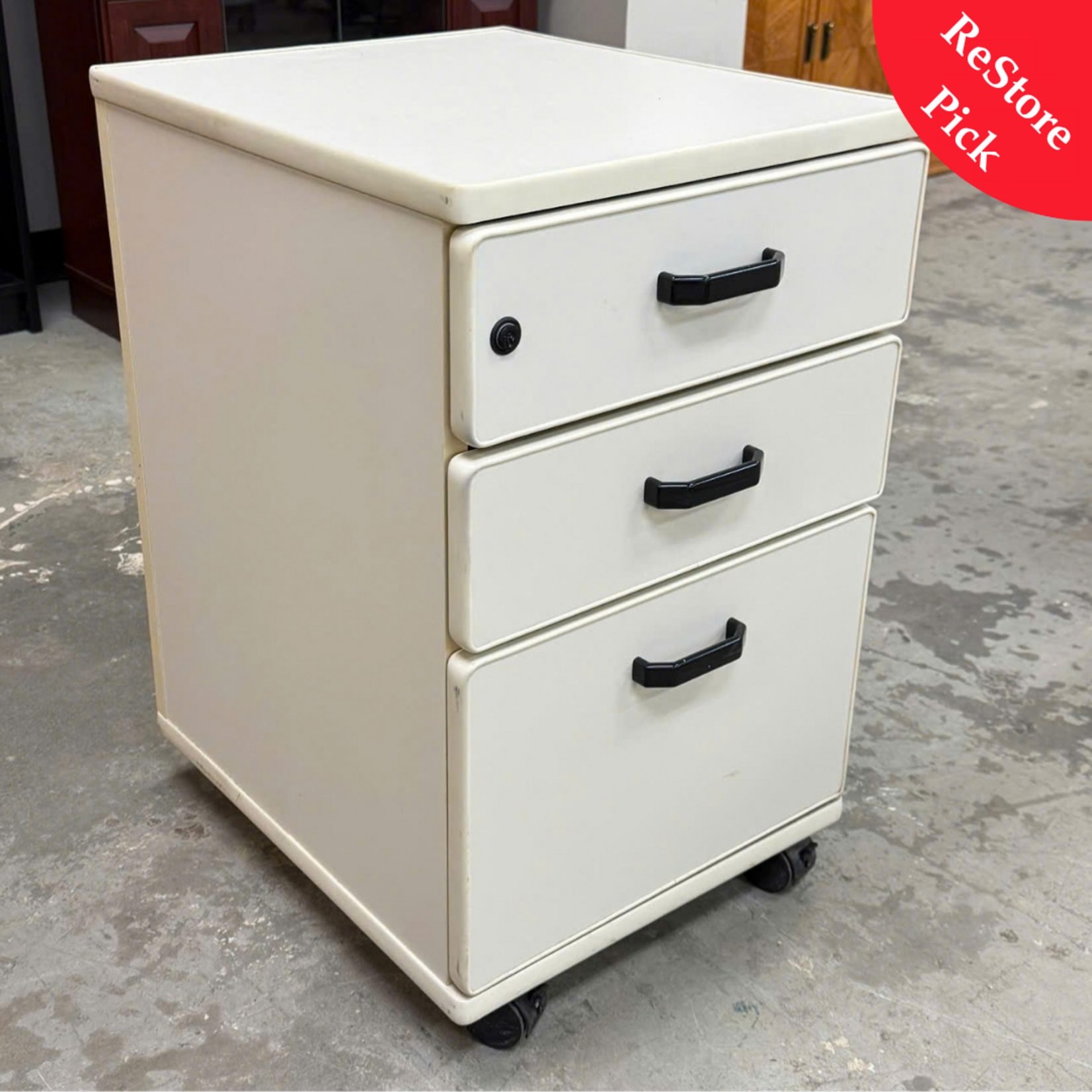 3 Drawers Filing Cabinet on Wheels