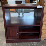 Brown Inside Mirror Tv Stand