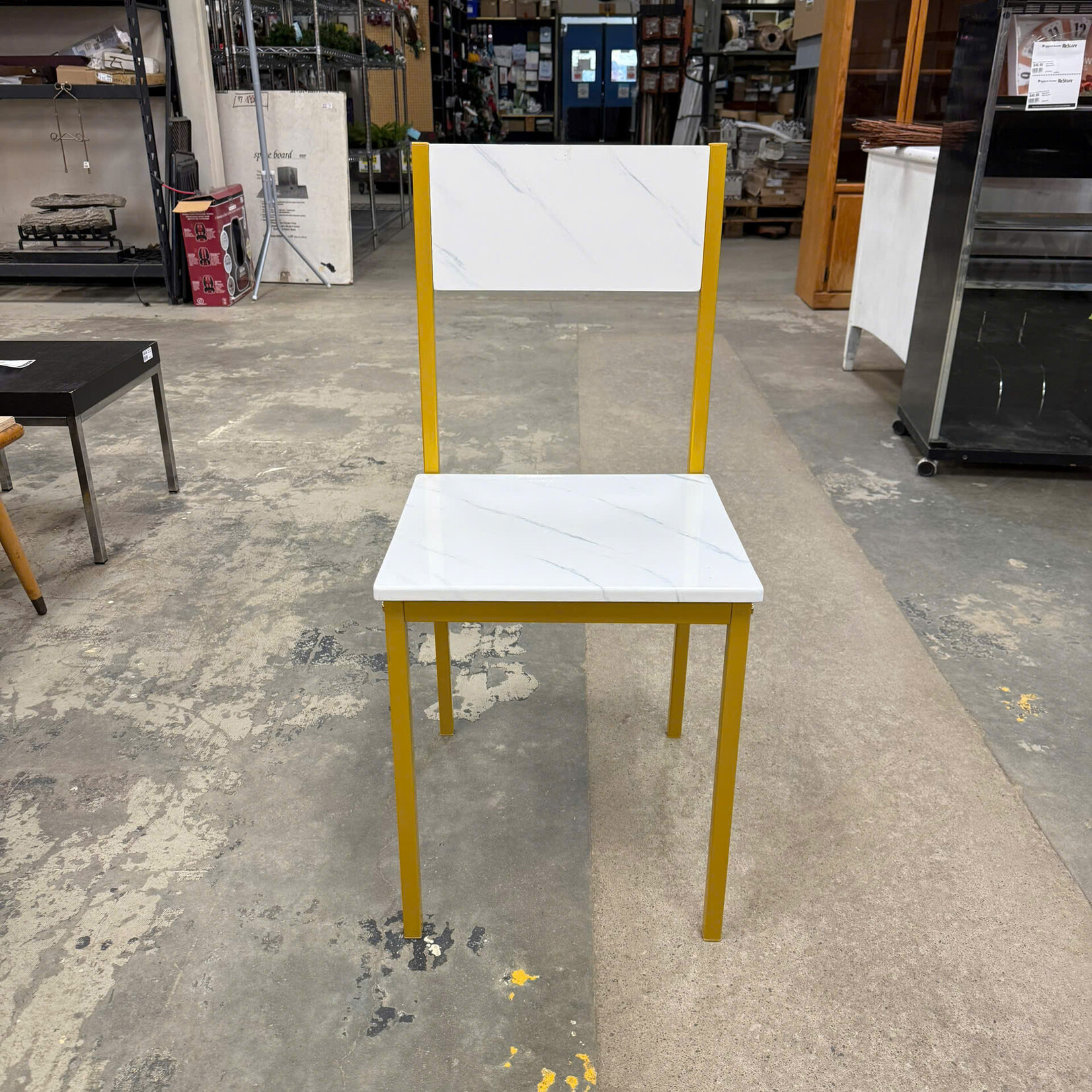 Faux Marble & Golden Chair