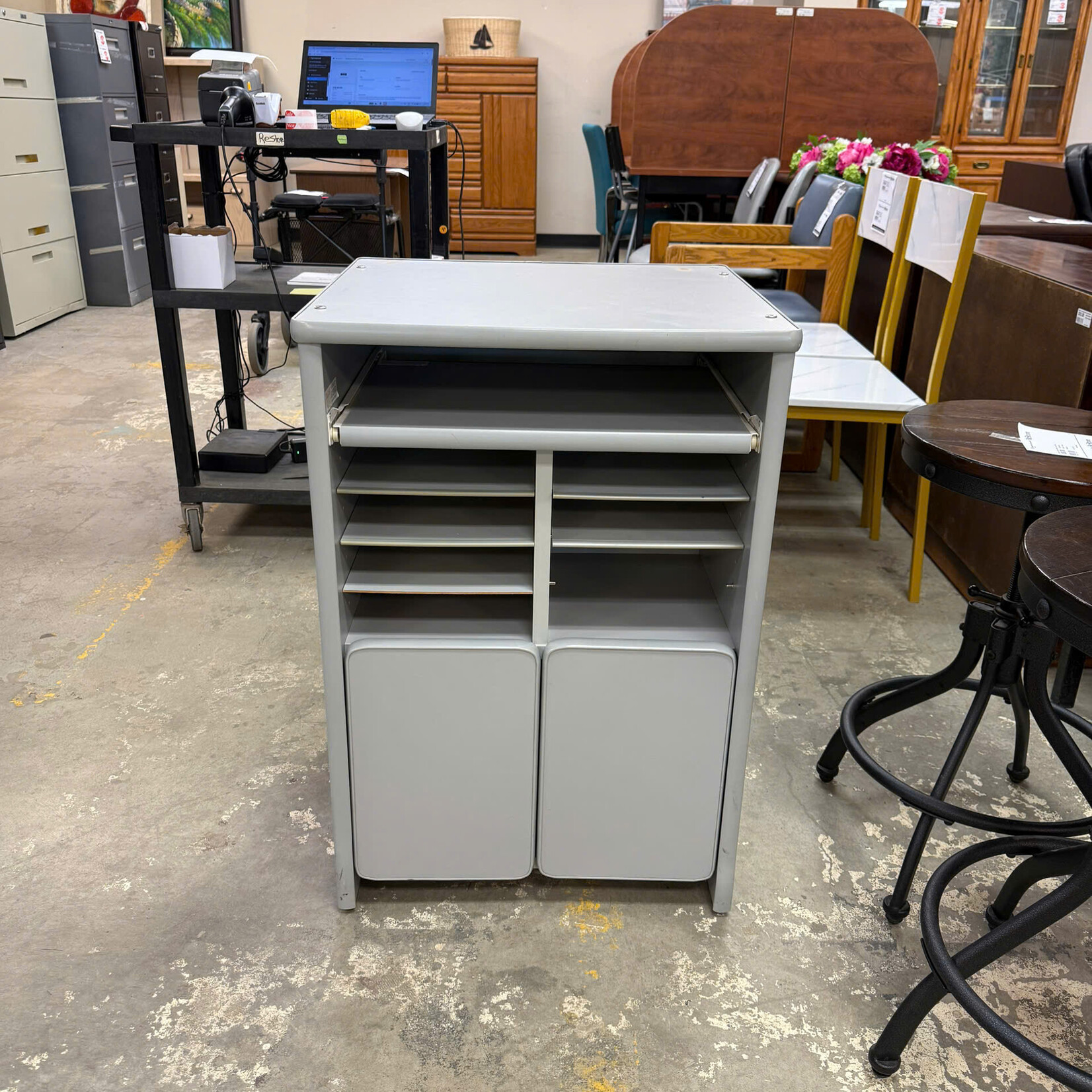 Small Grey File Cabinet