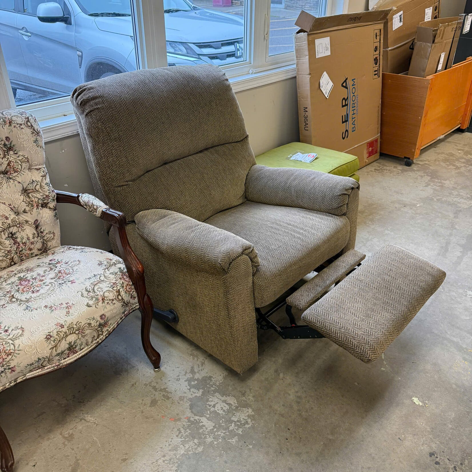 Grey Lazy Boy Chair