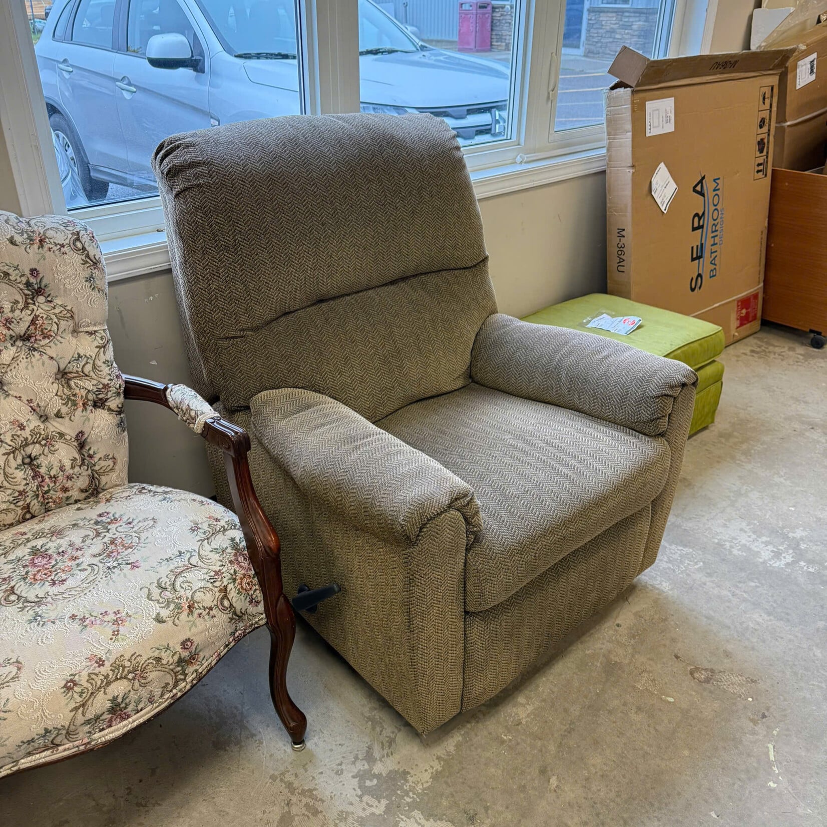 Grey Lazy Boy Chair