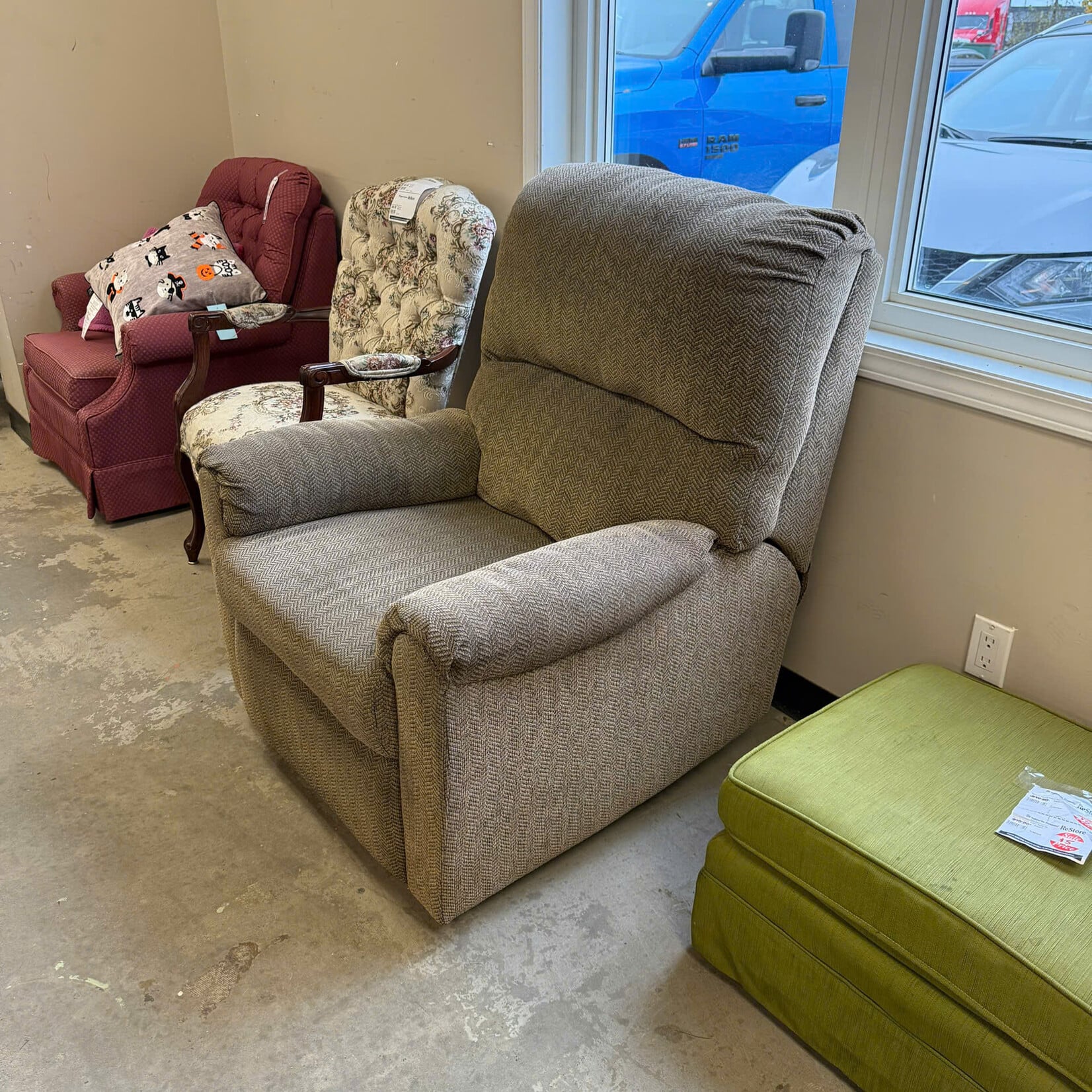 Grey Lazy Boy Chair