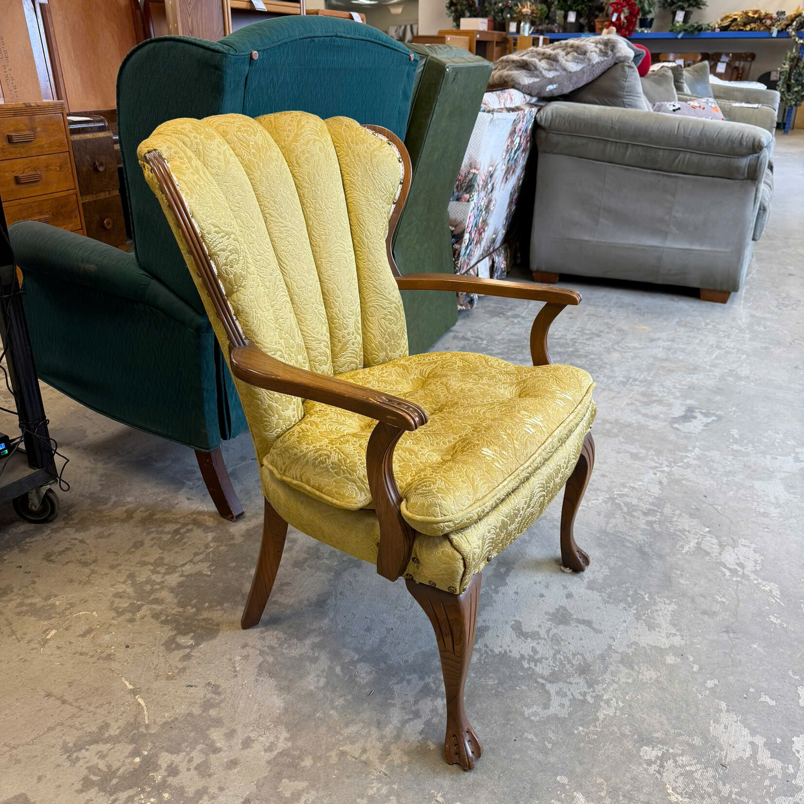 Yellow Floral Chair