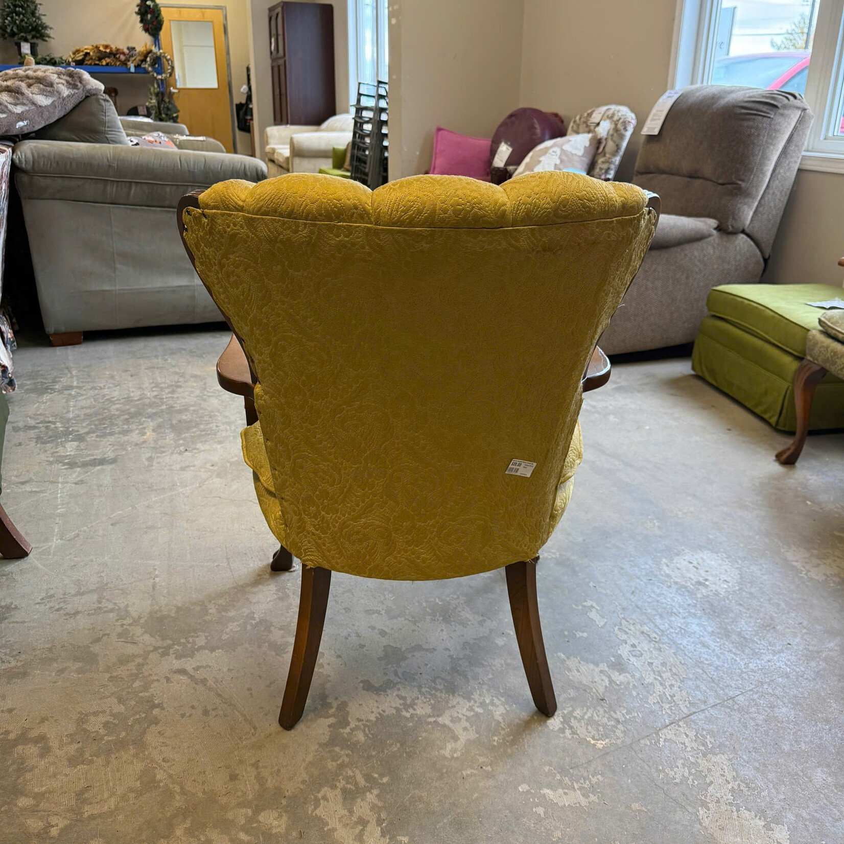 Yellow Floral Chair