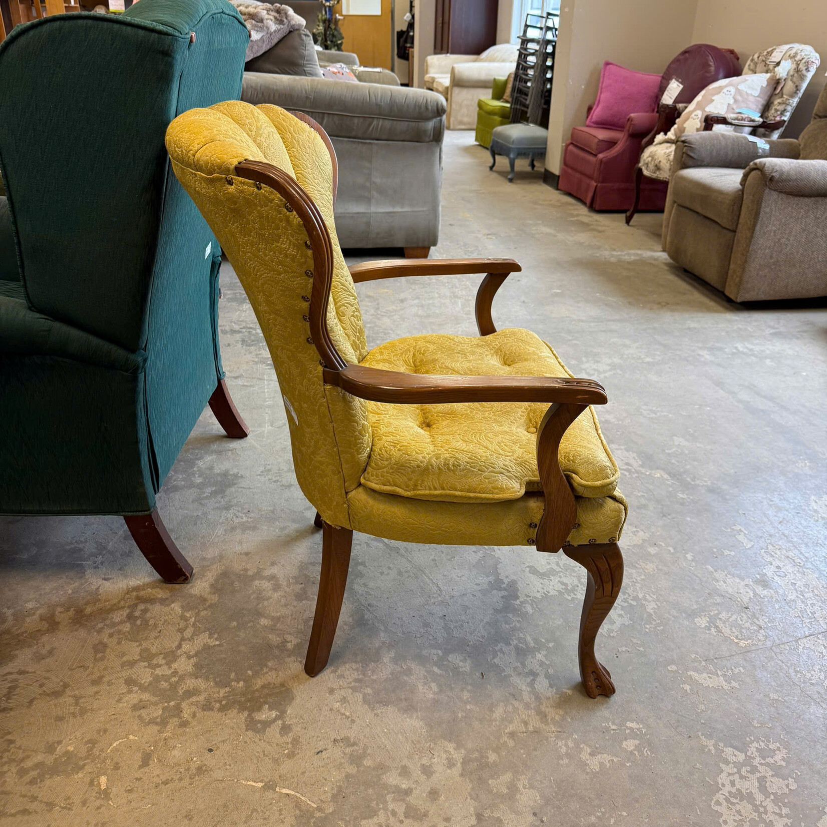 Yellow Floral Chair