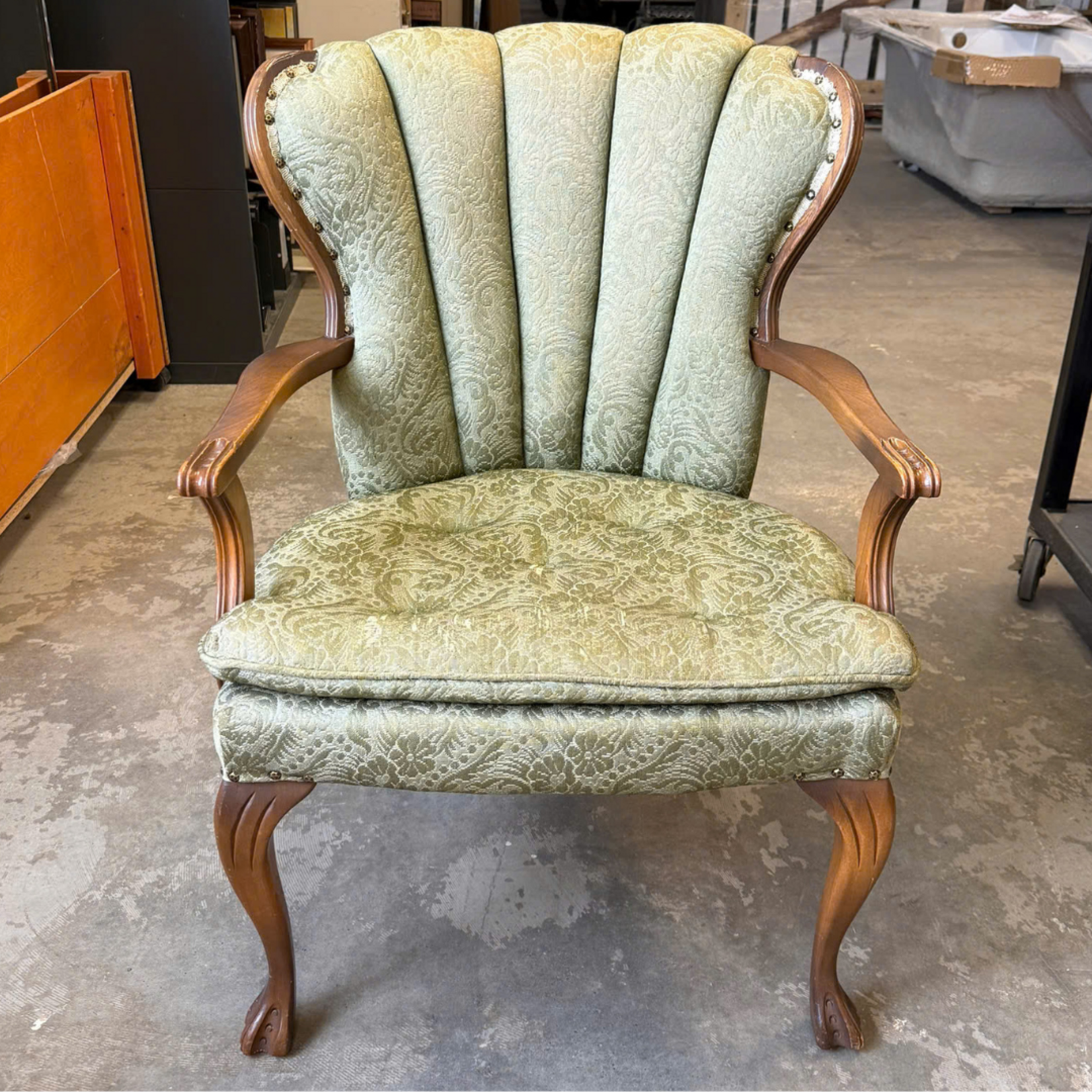 Green Floral Chair