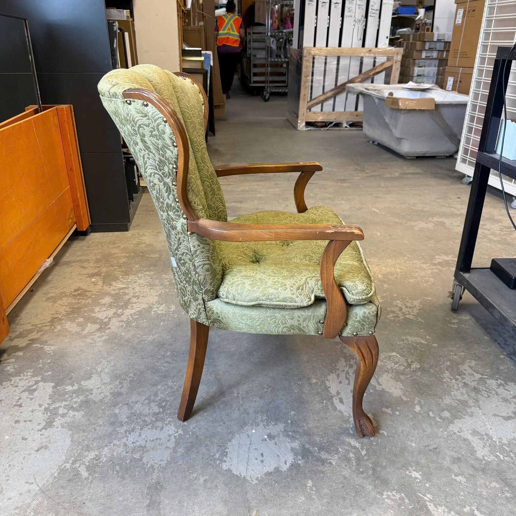 Green Floral Chair