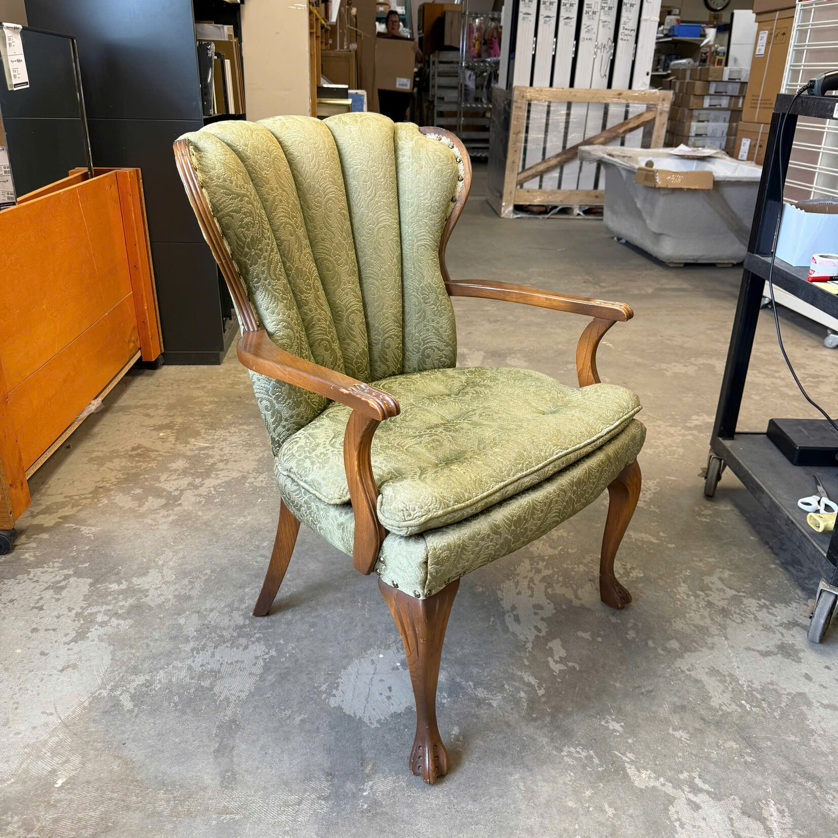 Green Floral Chair