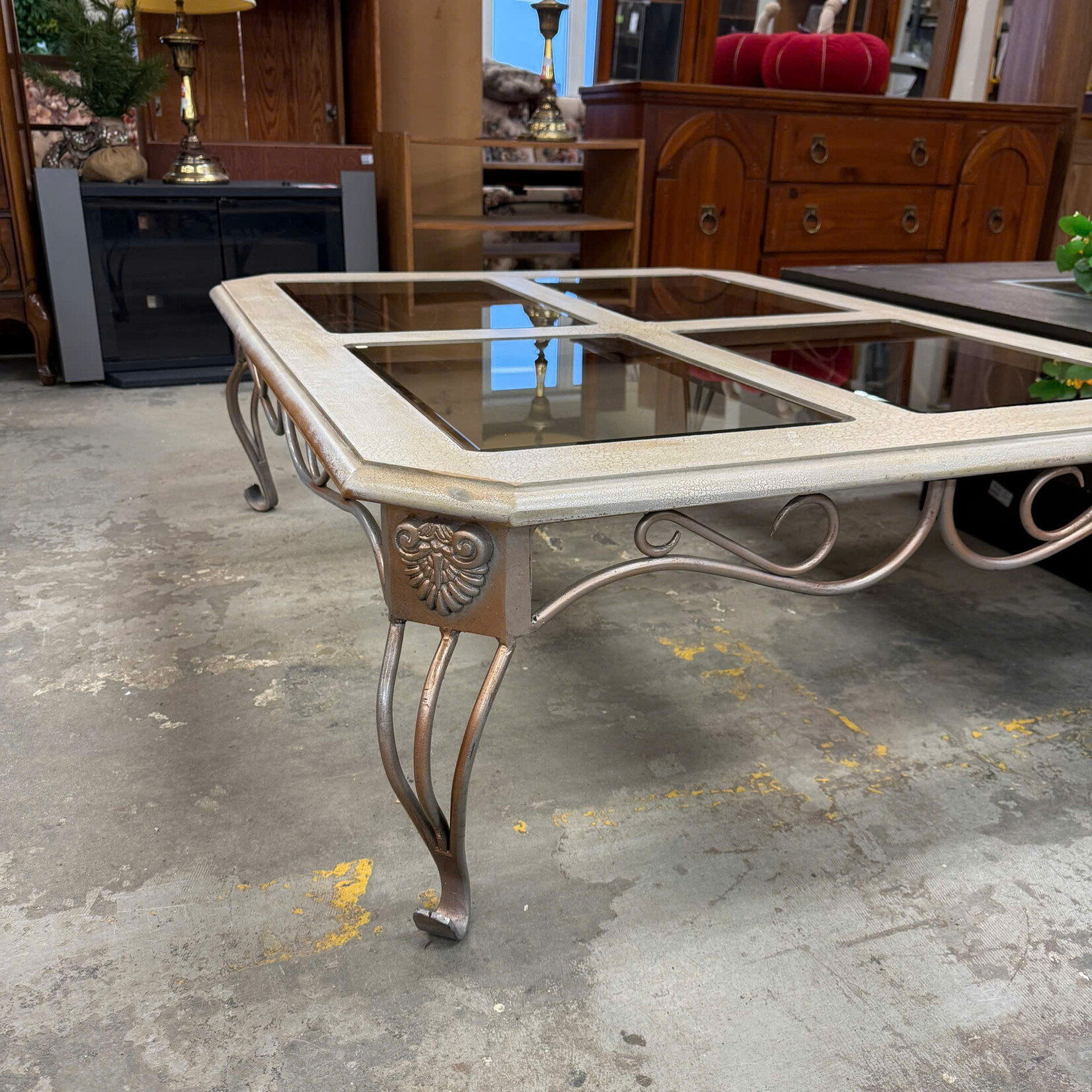 4 Glass Top Coffee Table