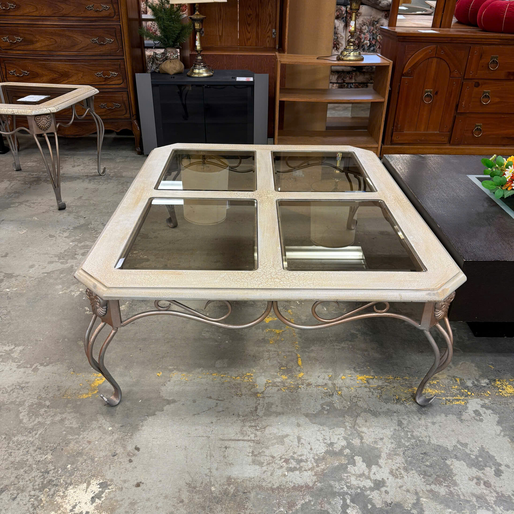 4 Glass Top Coffee Table