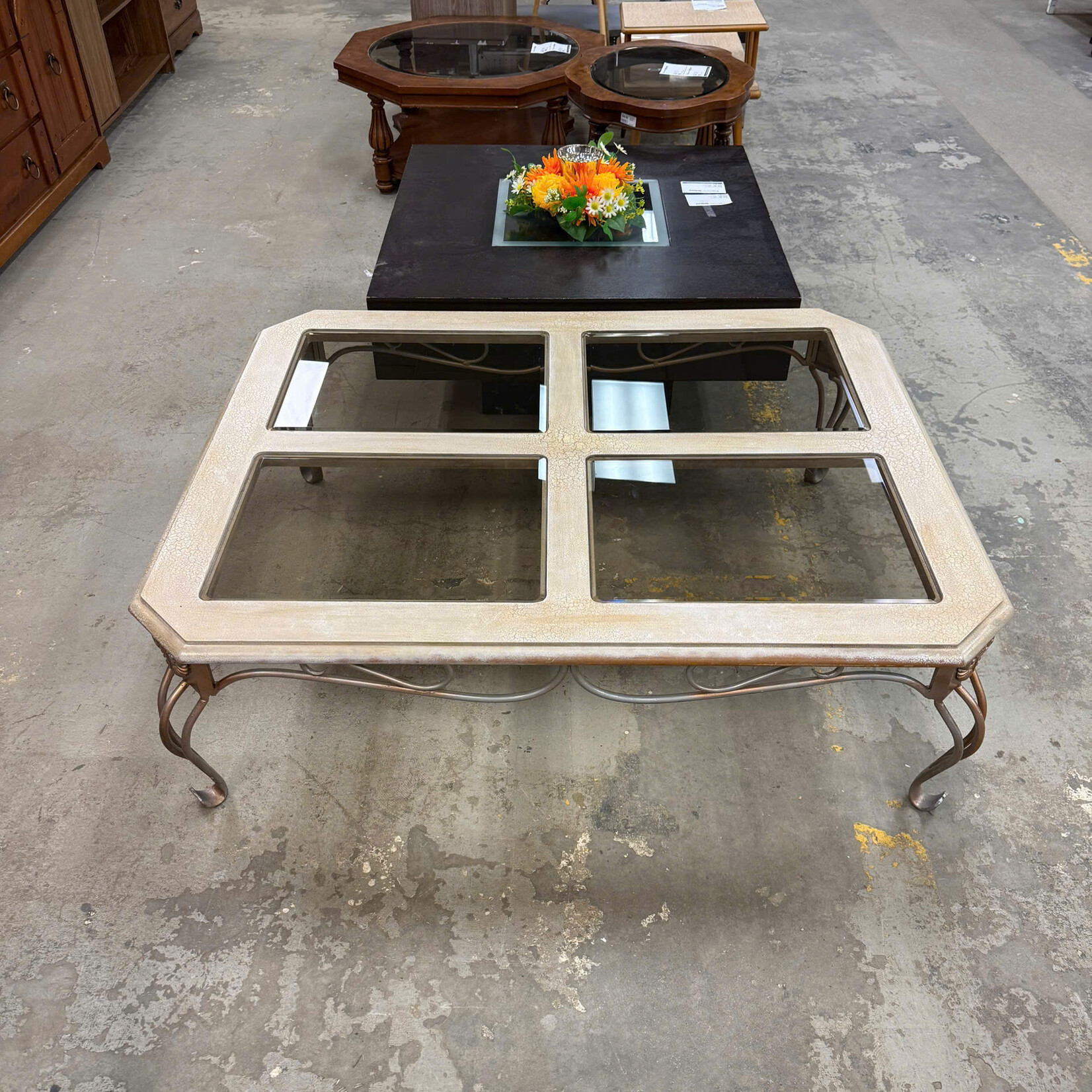 4 Glass Top Coffee Table