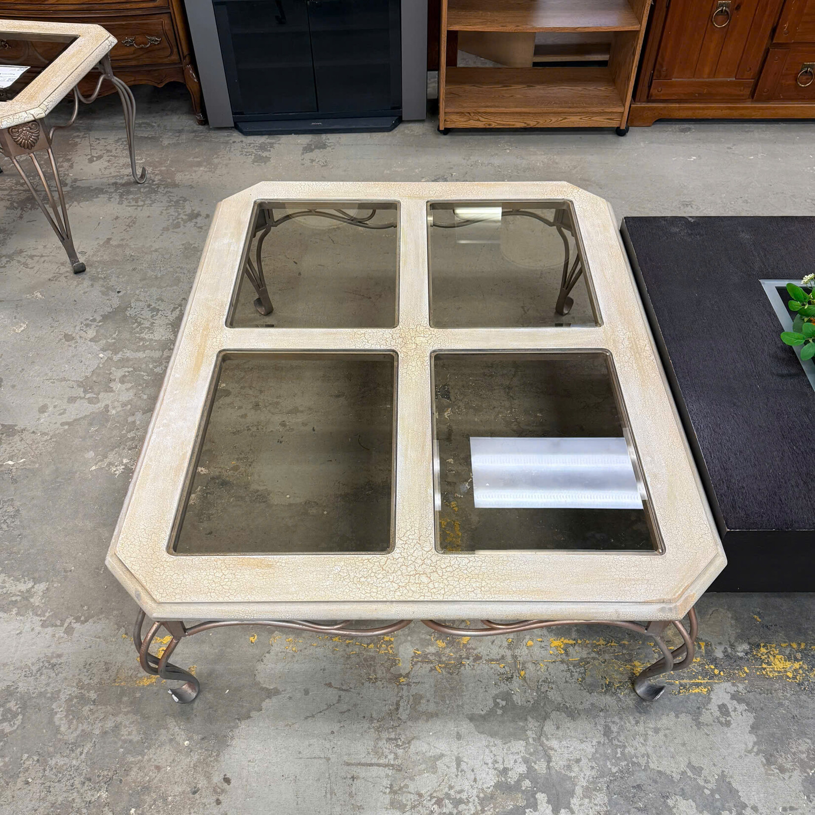 4 Glass Top Coffee Table