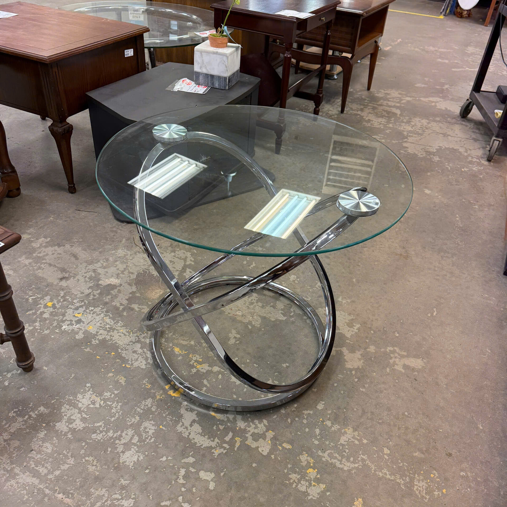 Rounded Glass Table